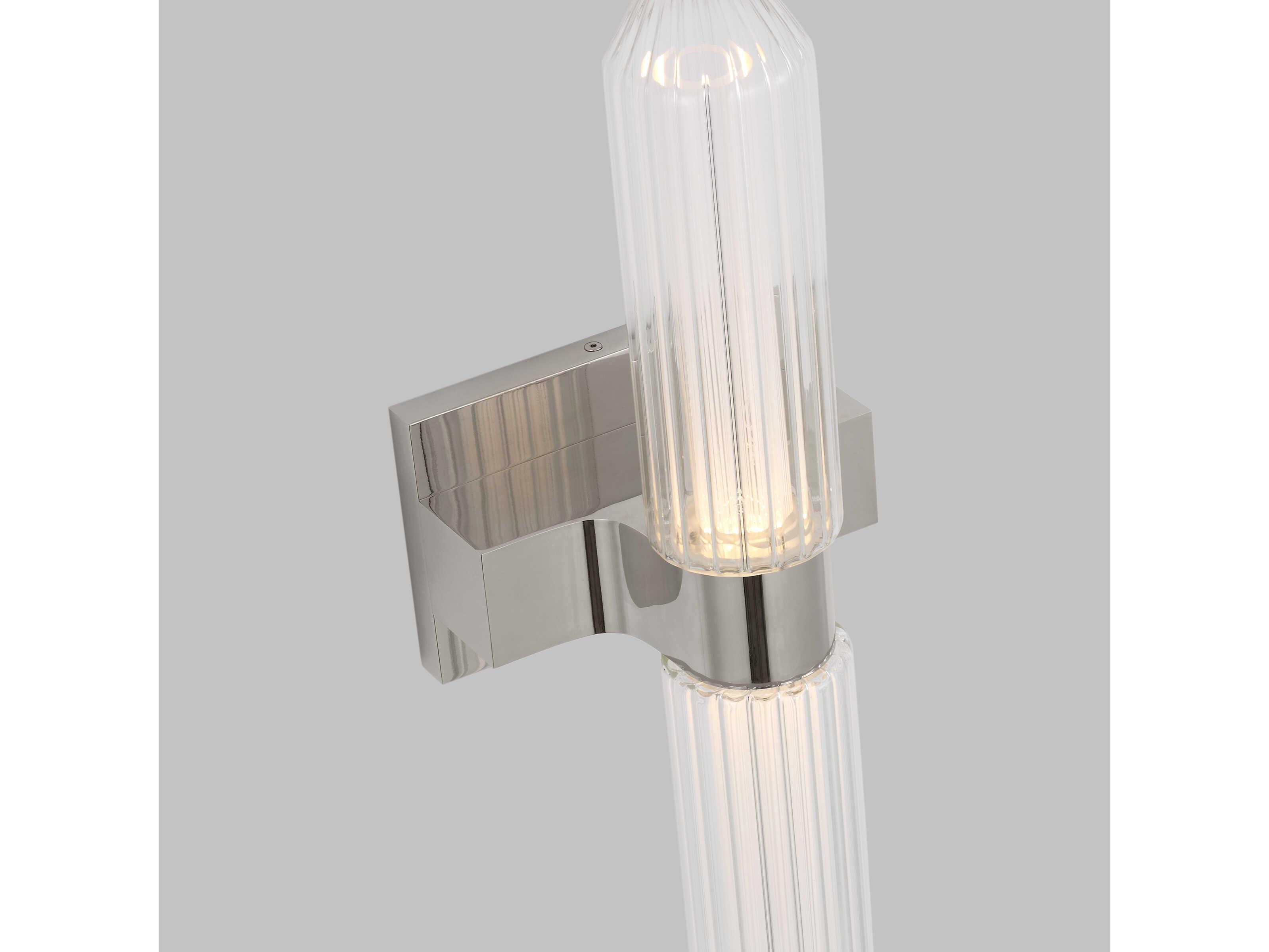 Visual Comfort Modern Langston 1-Light Polished Nickel Wall Sconce