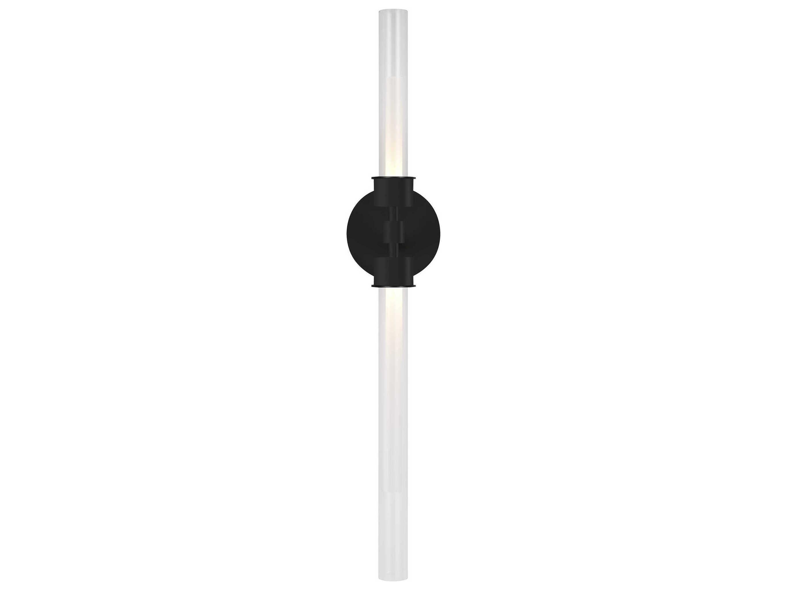 Visual Comfort Modern Linger 2-Light Nightshade Black Wall Sconce