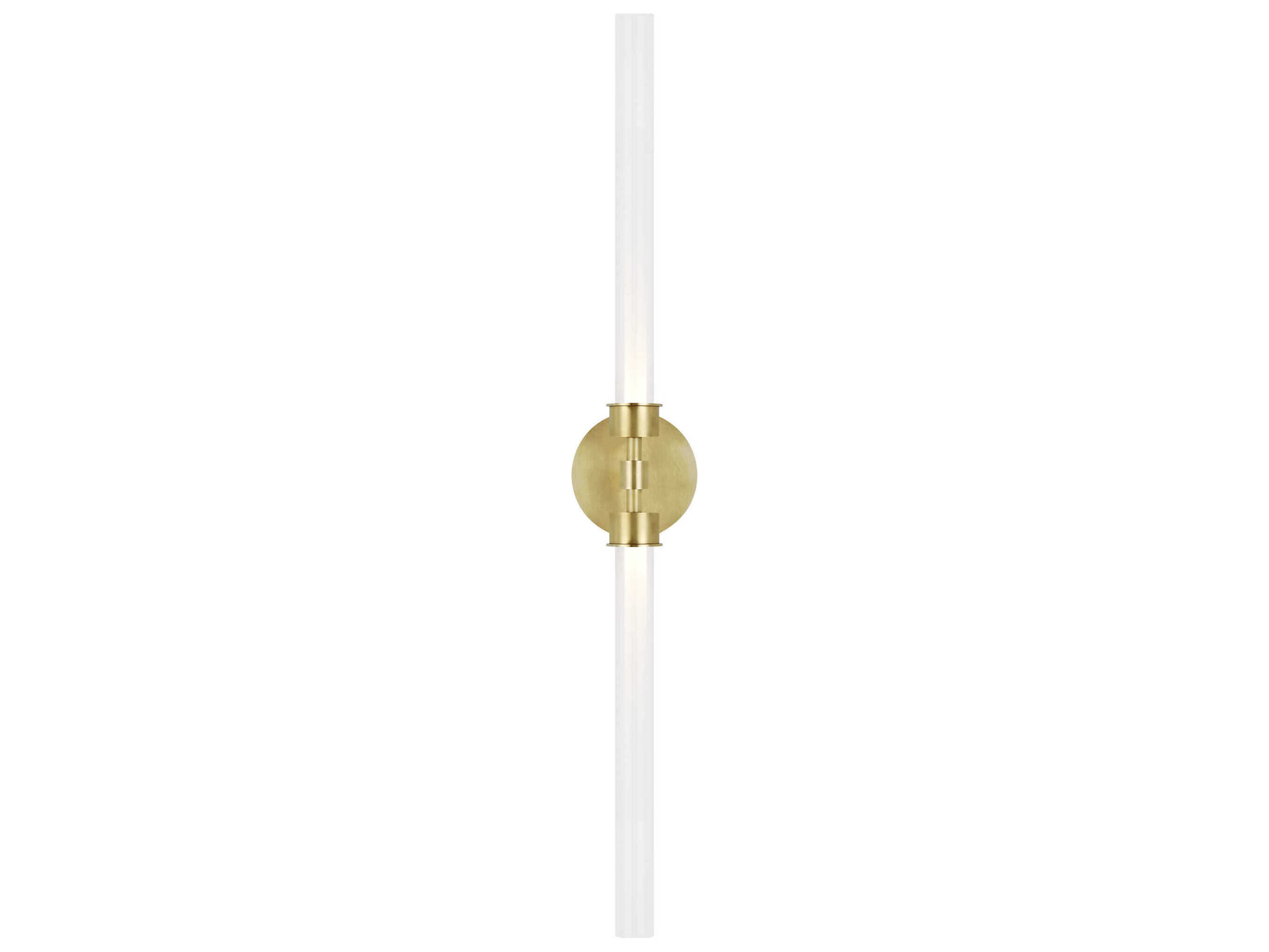 Visual Comfort Modern Linger 2-Light Natural Brass Wall Sconce