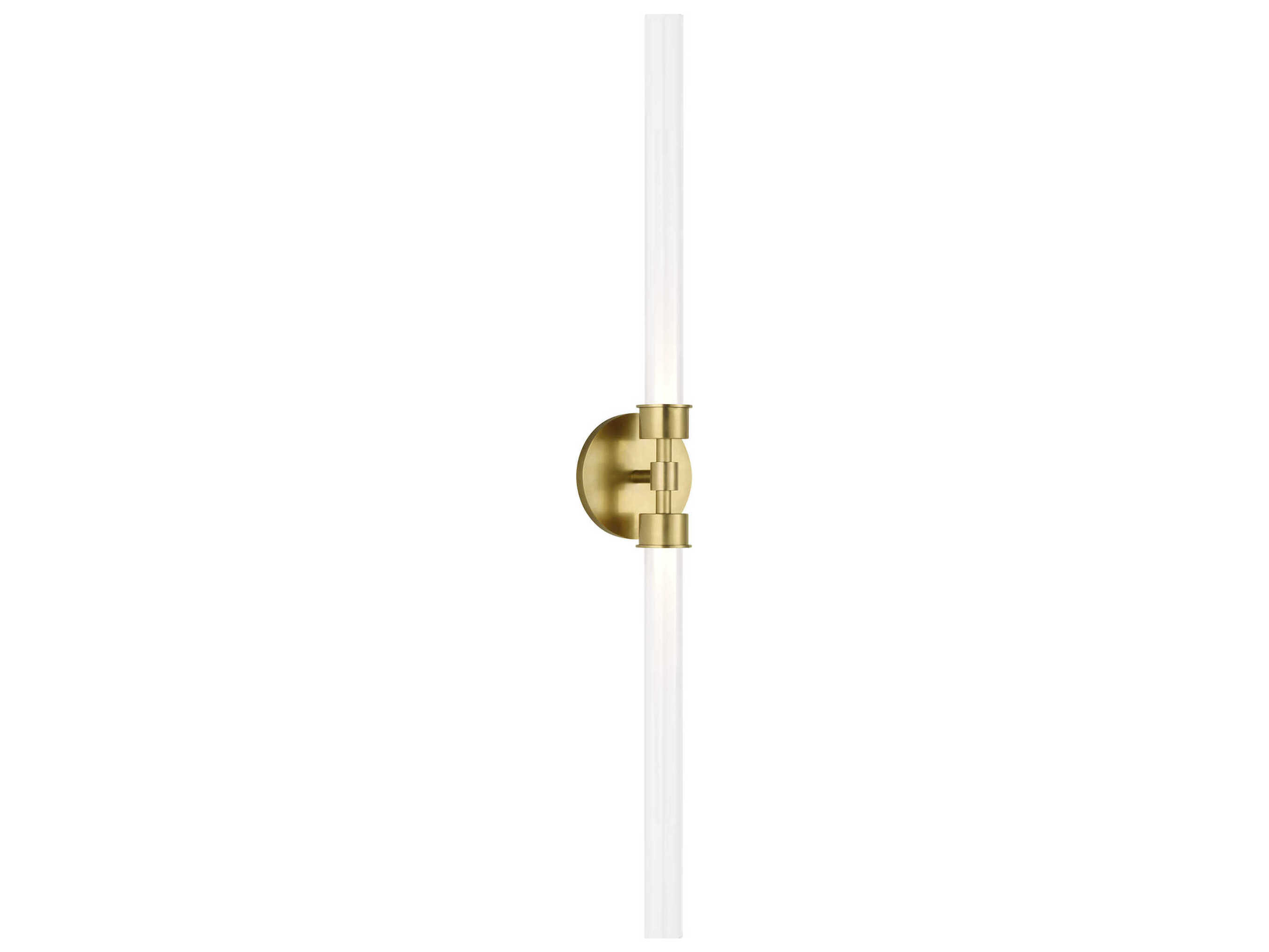 Visual Comfort Modern Linger 2-Light Natural Brass Wall Sconce