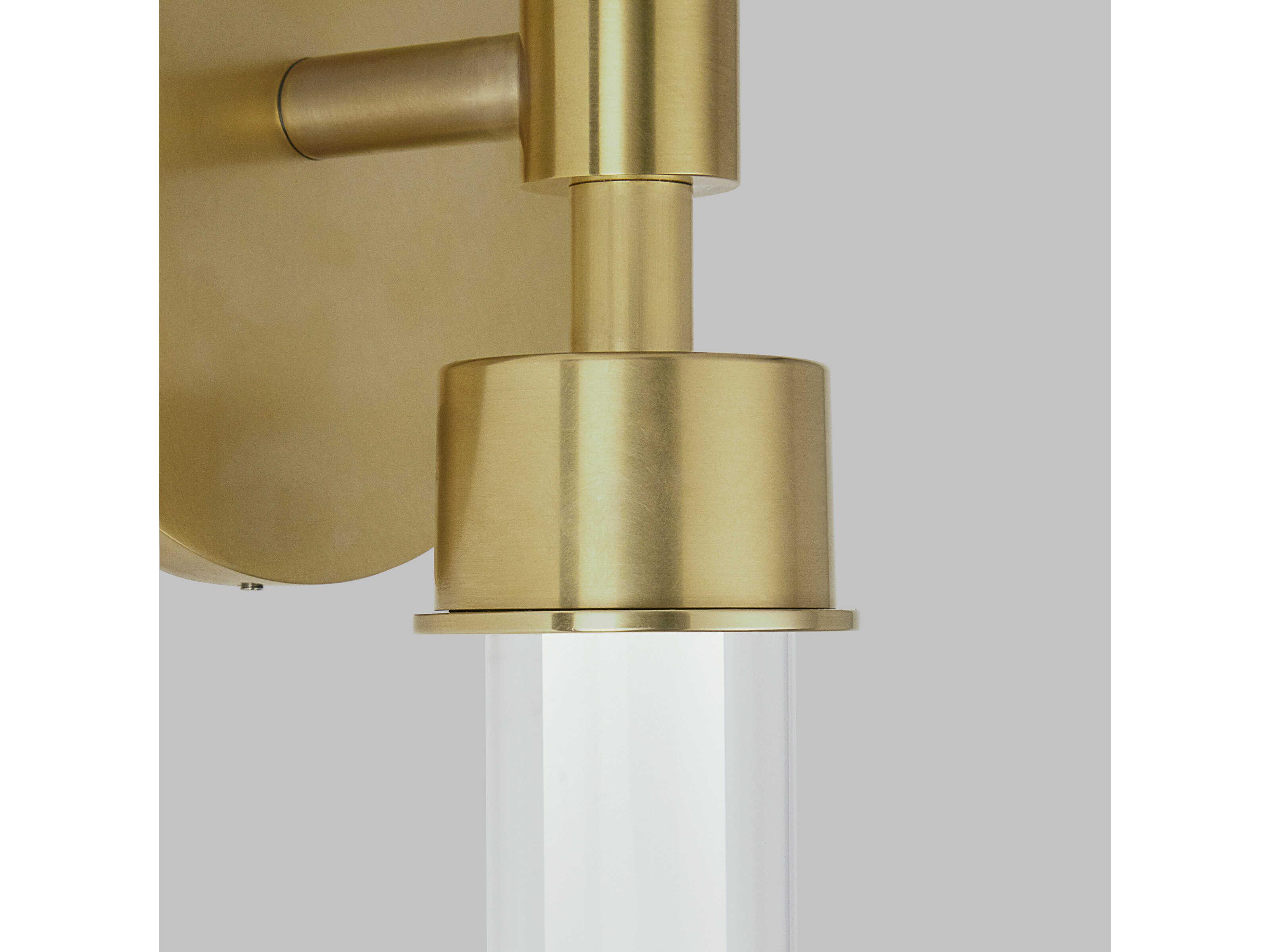 Visual Comfort Modern Linger 2-Light Natural Brass Wall Sconce