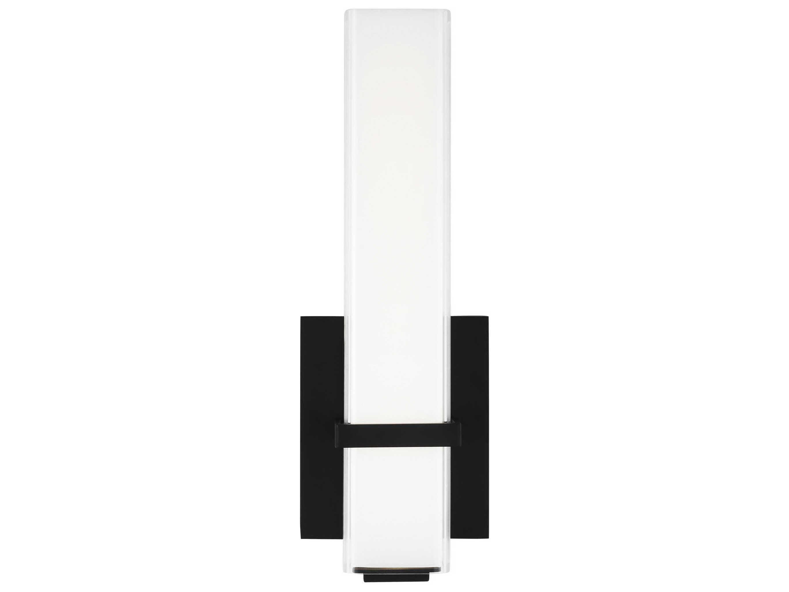 Visual Comfort Modern Milan 1-Light Nightshade Black Wall Sconce