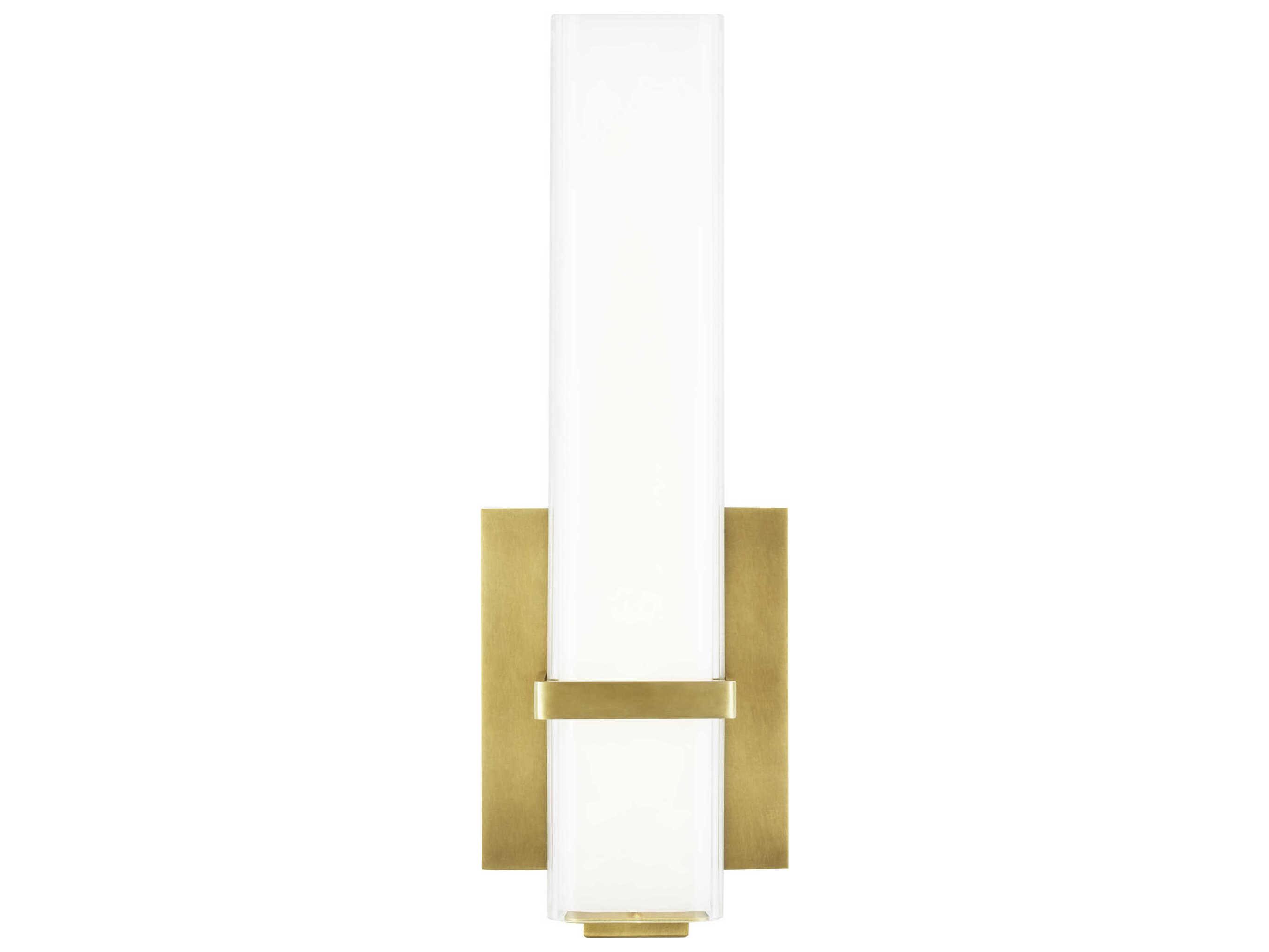 Visual Comfort Modern Milan 1-Light Natural Brass Wall Sconce