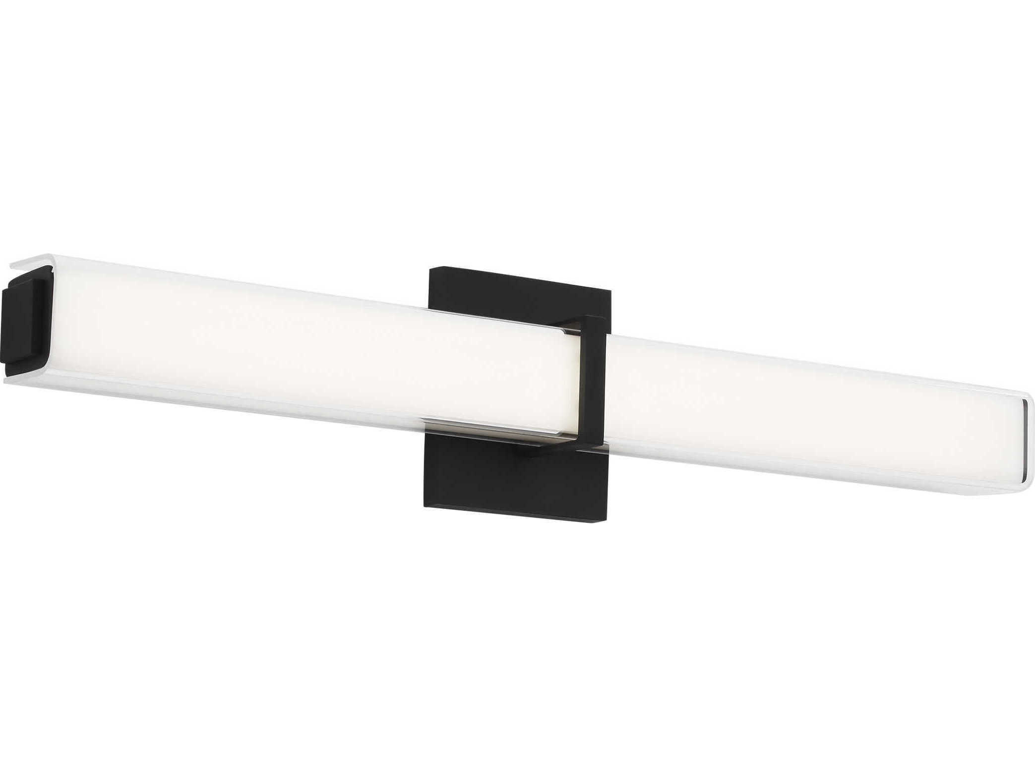 Visual Comfort Modern Milan 1-Light Nightshade Black Vanity Light