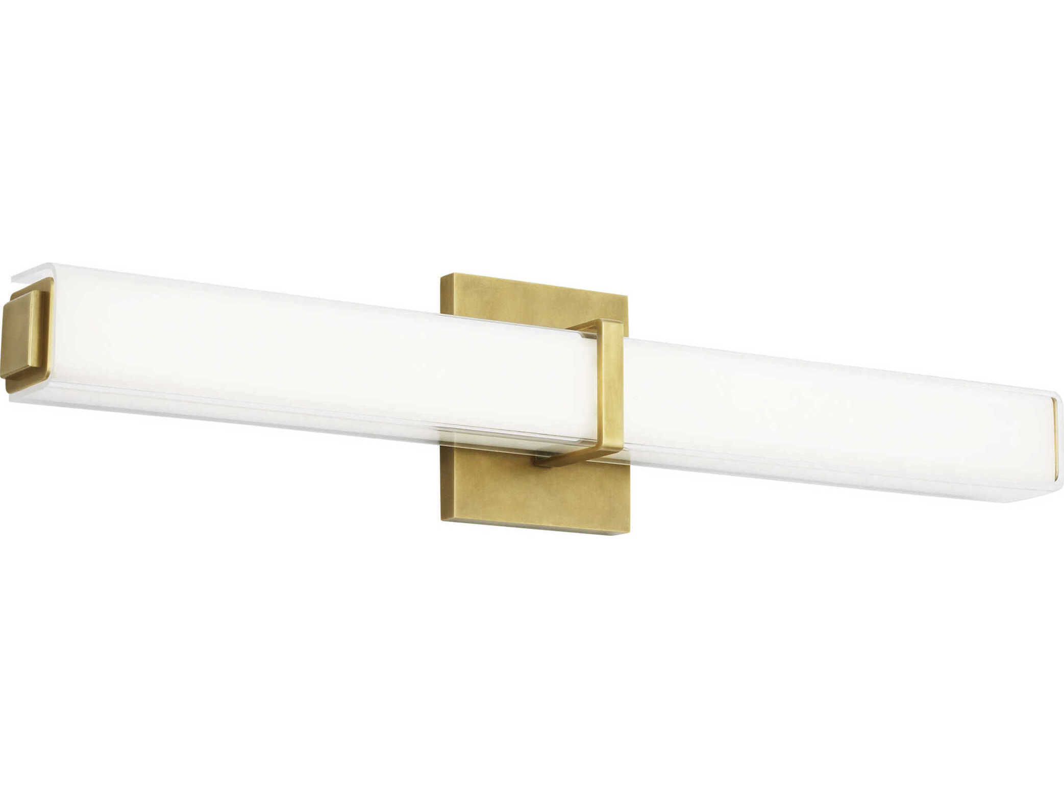 Visual Comfort Modern Milan 1-Light Natural Brass Vanity Light
