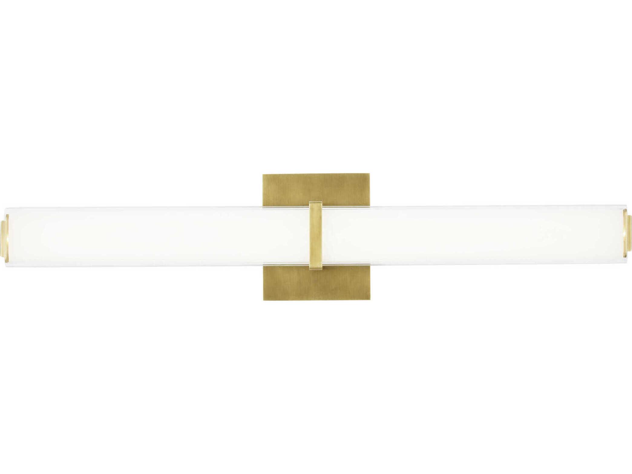 Visual Comfort Modern Milan 1-Light Natural Brass Vanity Light