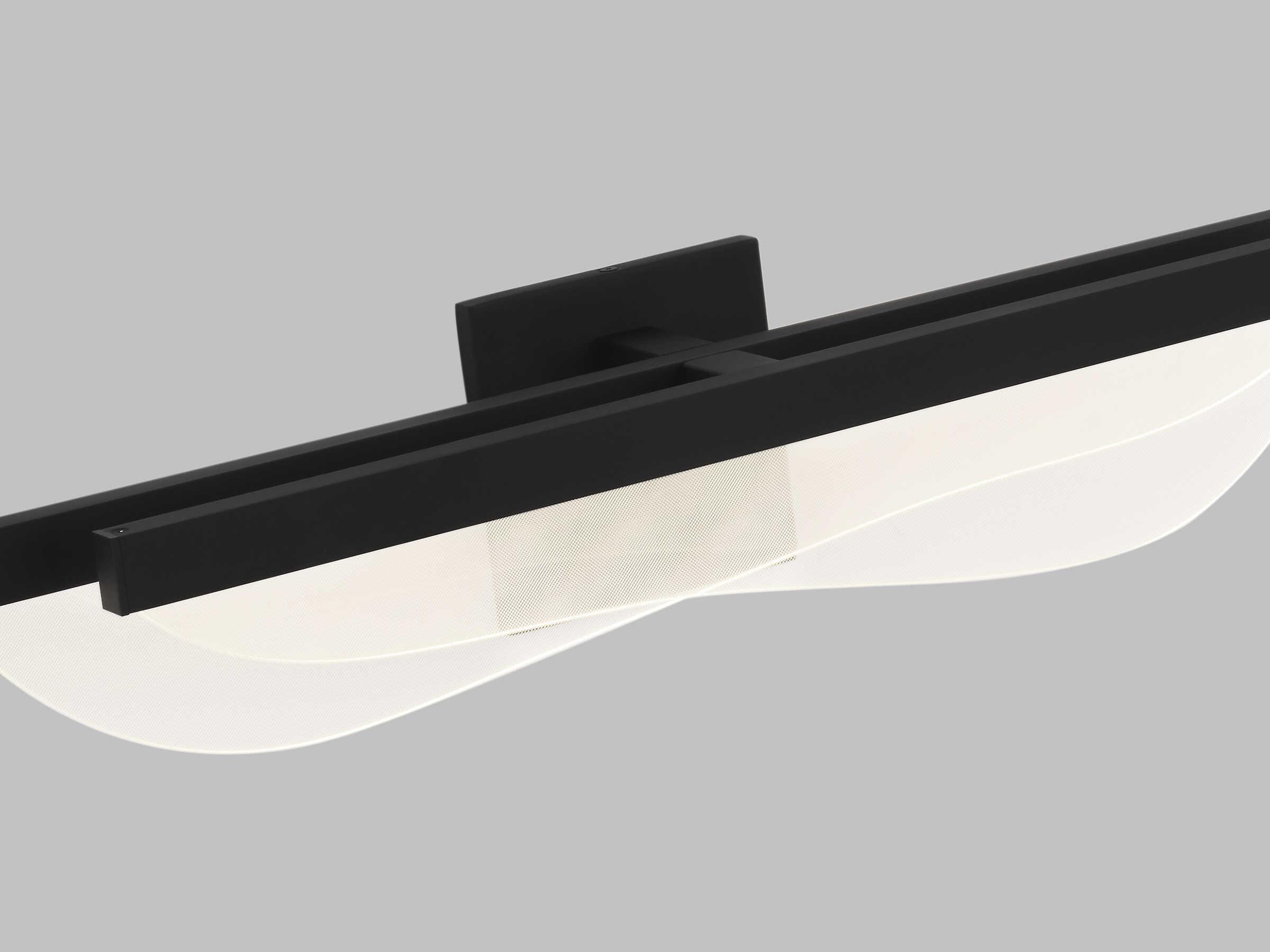 Visual Comfort Modern Nyra 1-Light Nightshade Black Vanity Light