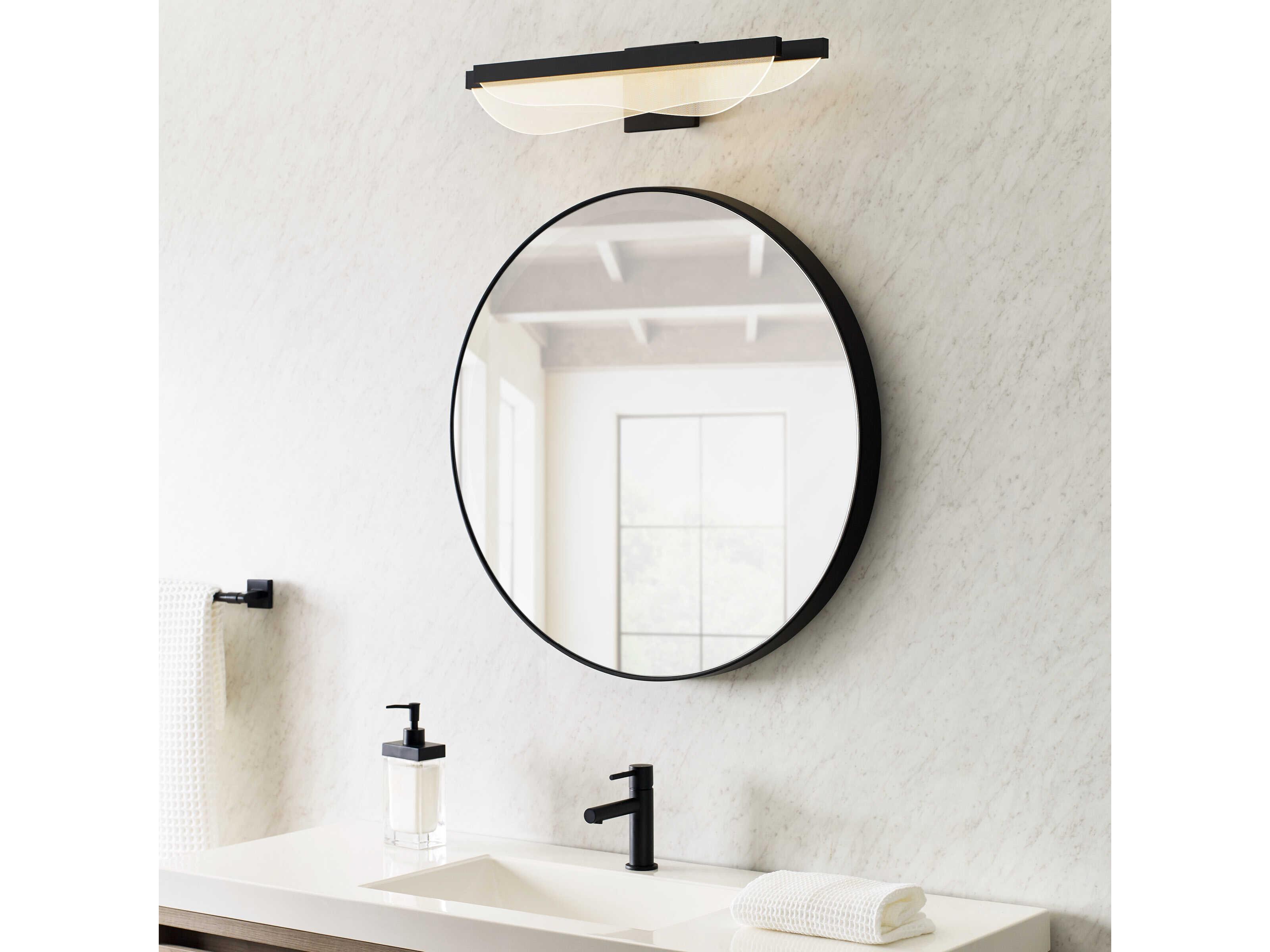 Visual Comfort Modern Nyra 1-Light Nightshade Black Vanity Light