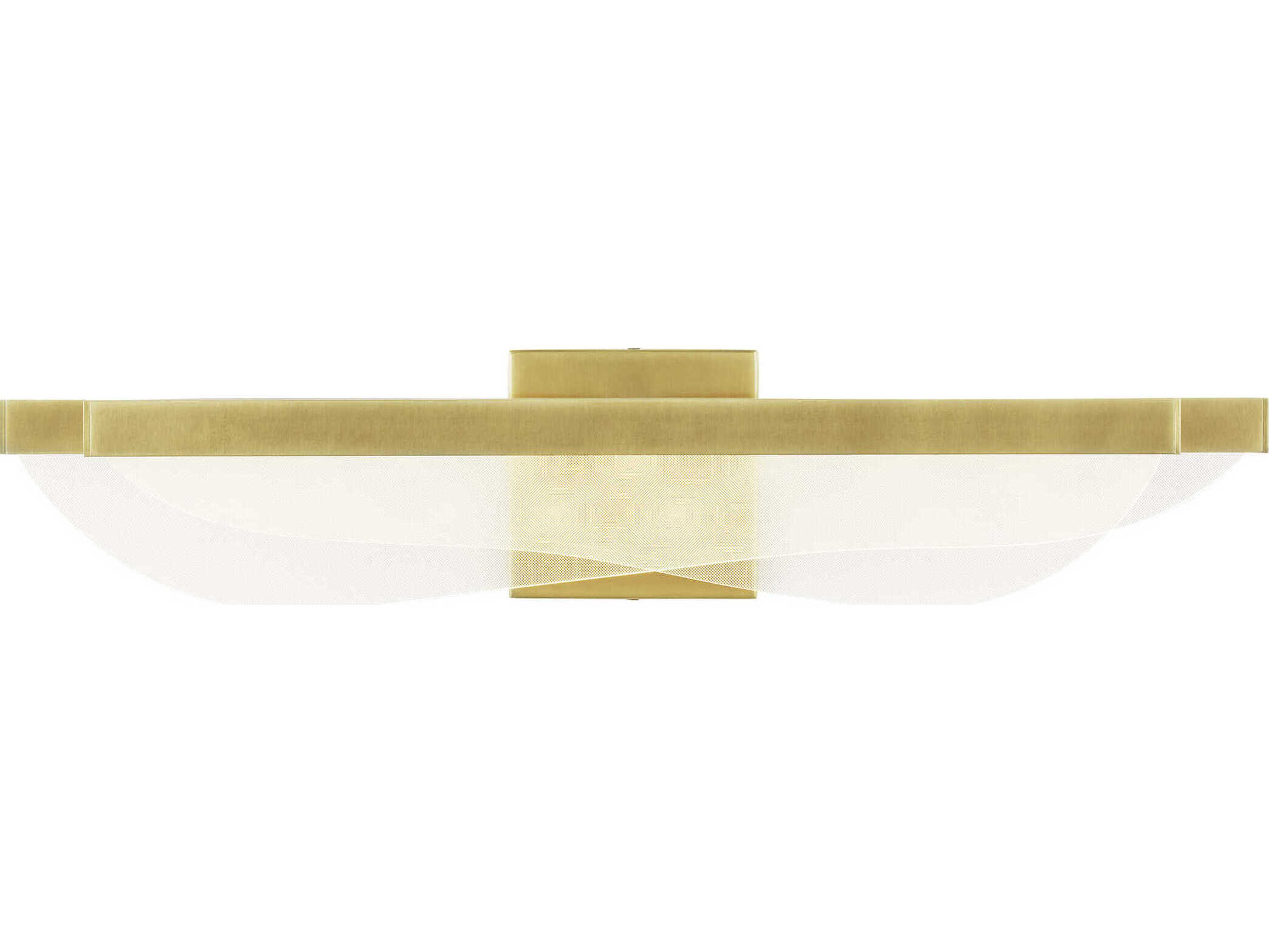Visual Comfort Modern Nyra 1-Light Plated Brass Vanity Light