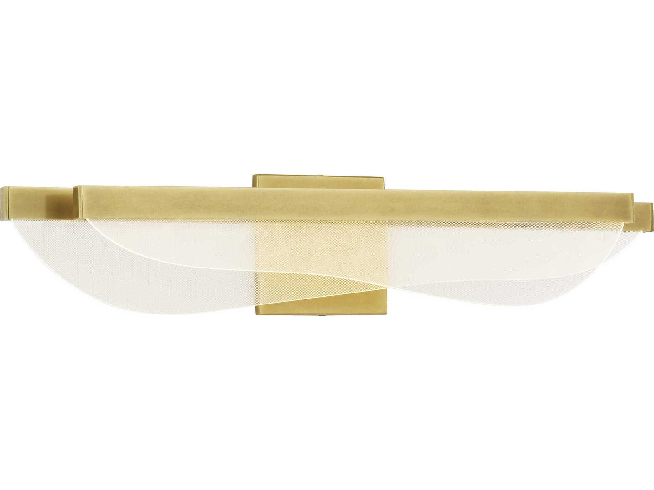 Visual Comfort Modern Nyra 1-Light Plated Brass Vanity Light