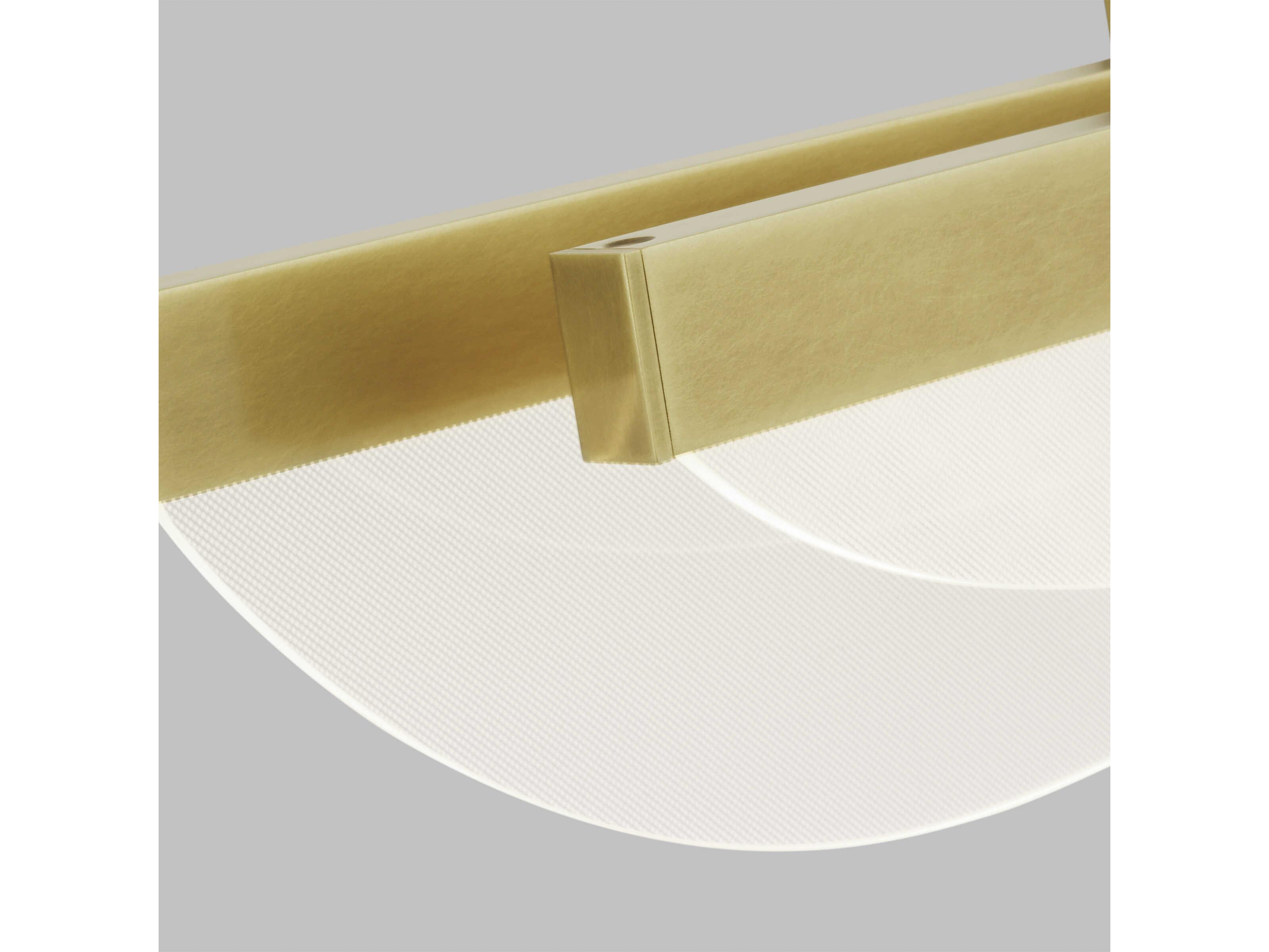 Visual Comfort Modern Nyra 1-Light Plated Brass Vanity Light