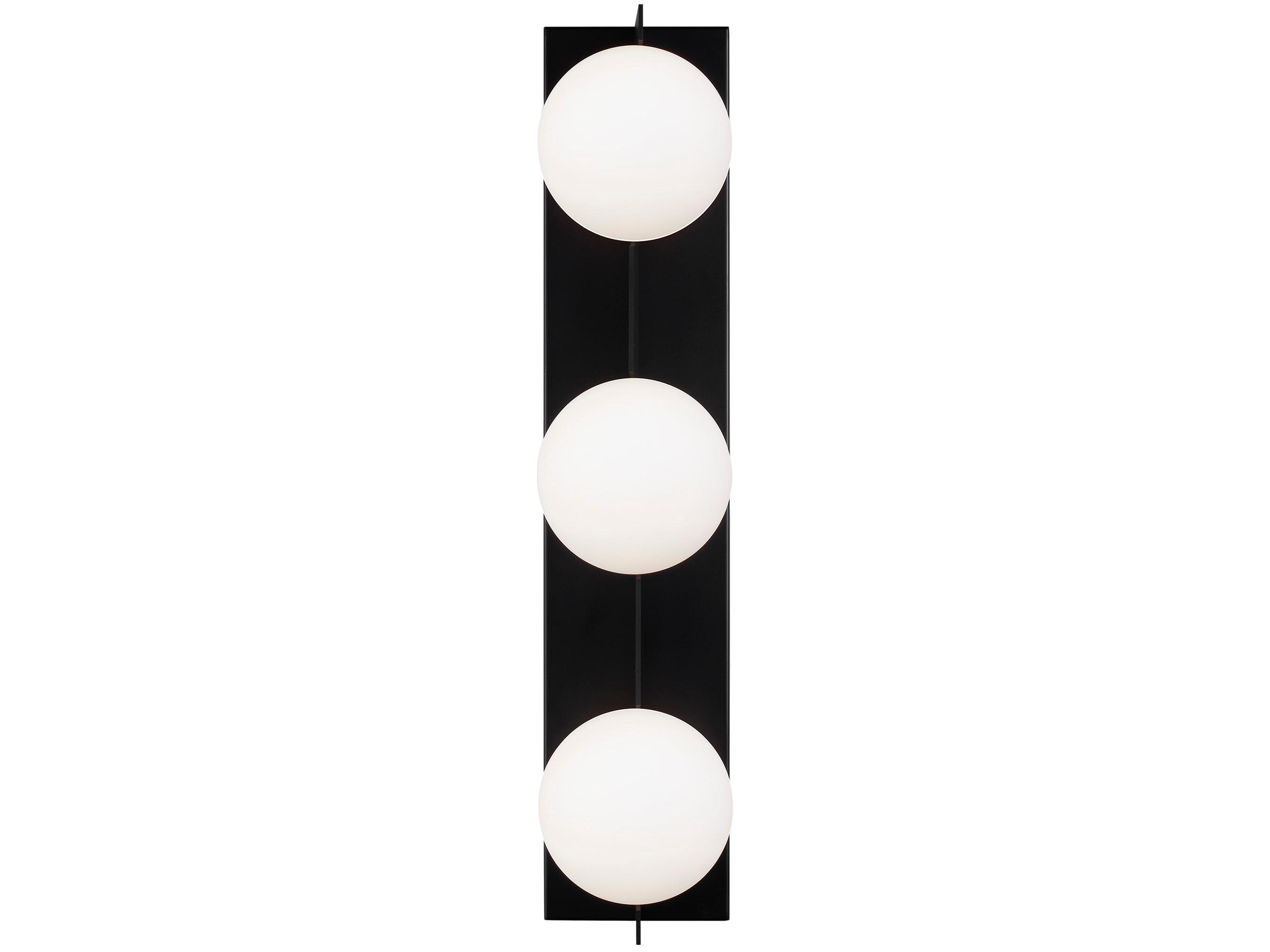 Visual Comfort Modern Orbel 3-Light Matte Black Vanity Light