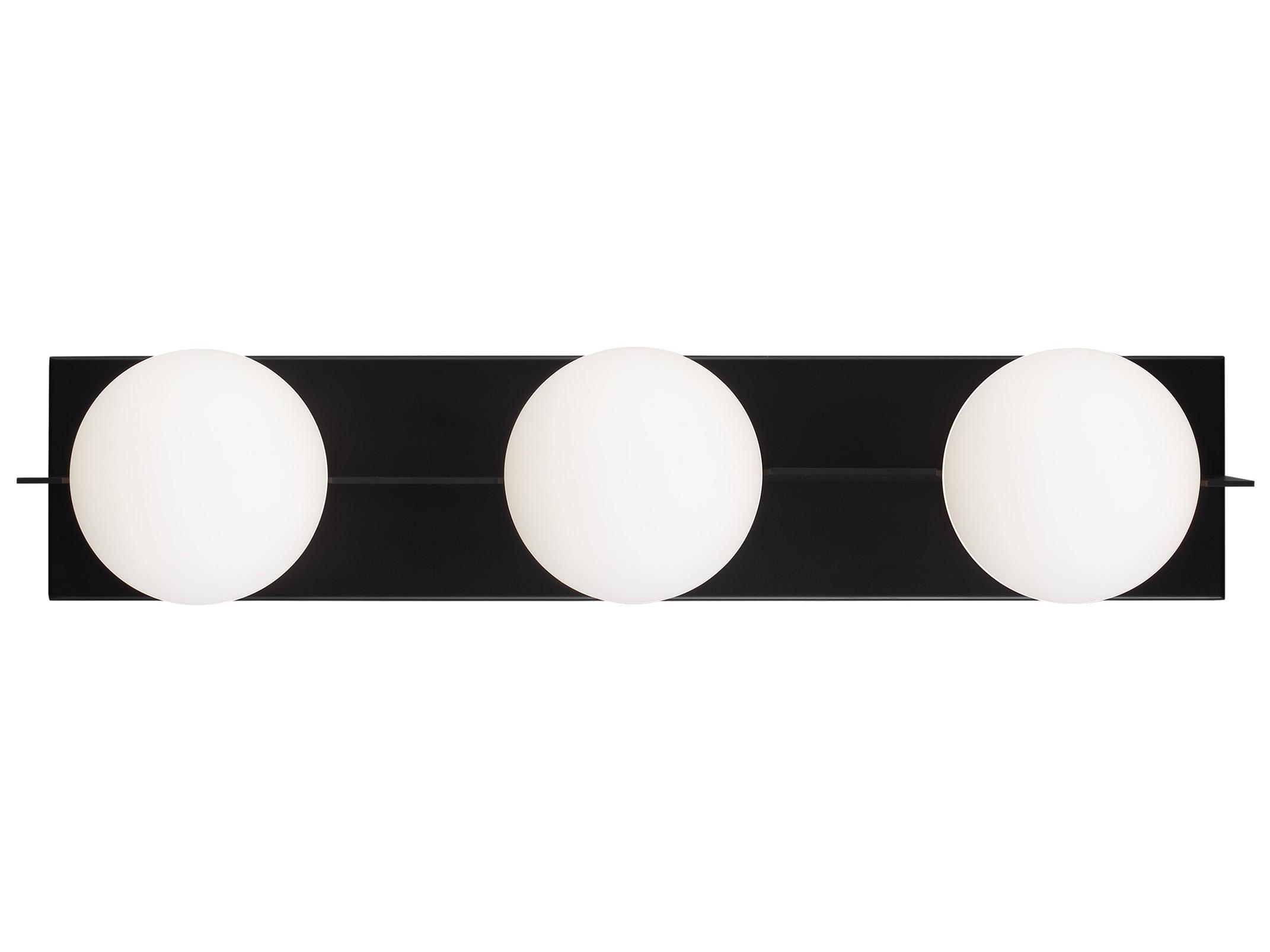 Visual Comfort Modern Orbel 3-Light Matte Black Vanity Light