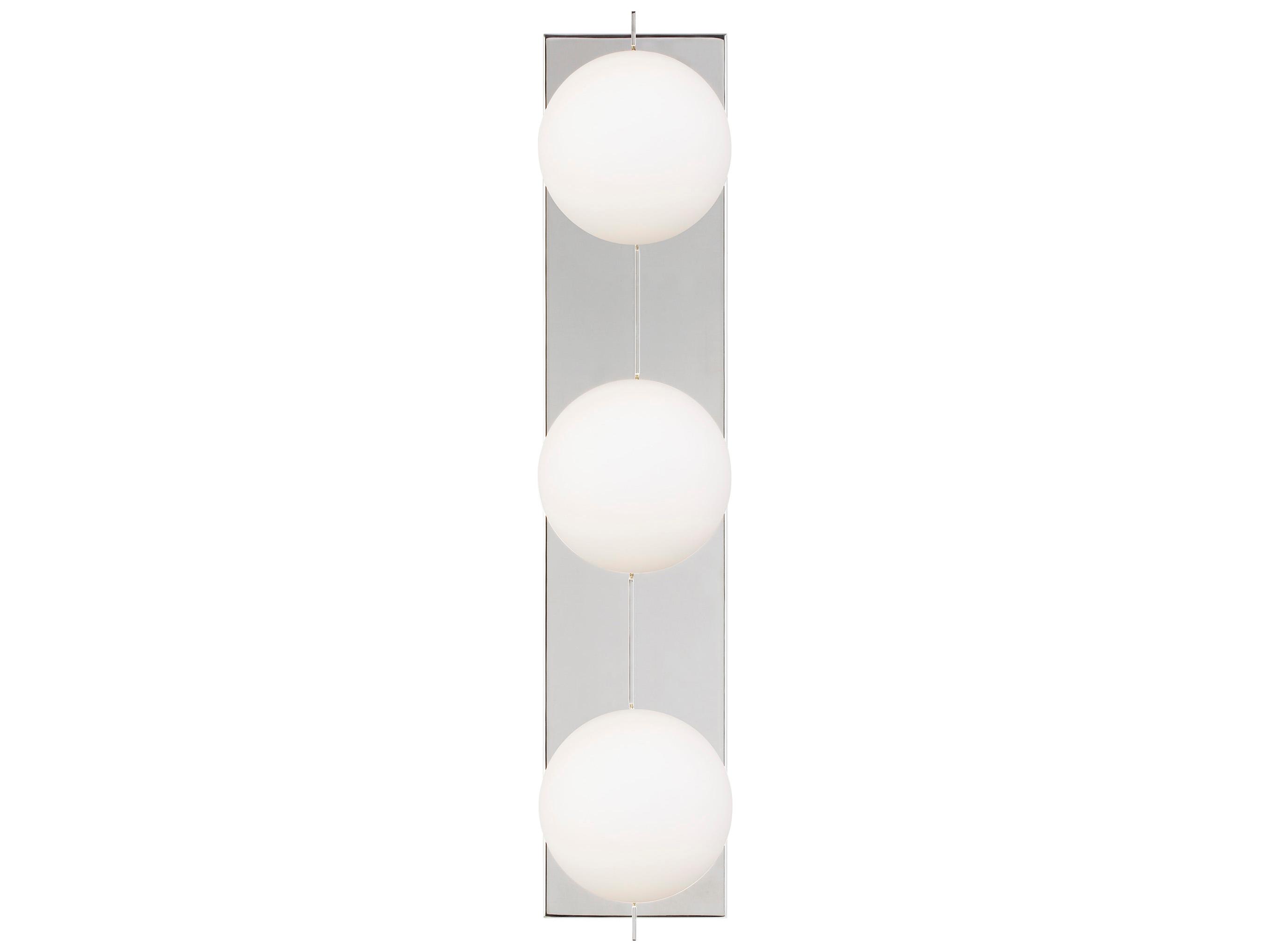 Visual Comfort Modern Orbel 3-Light Polished Nickel Vanity Light