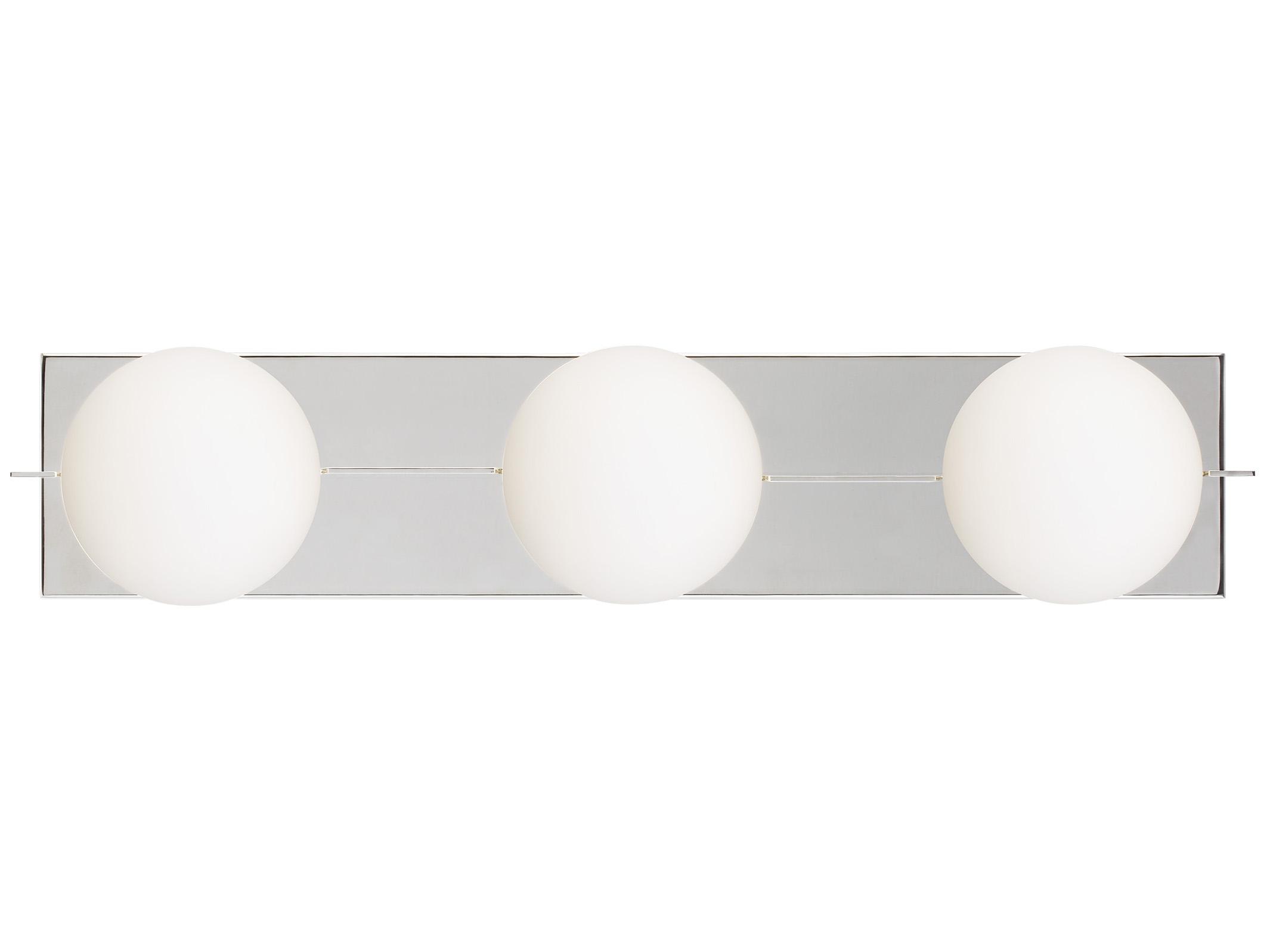 Visual Comfort Modern Orbel 3-Light Polished Nickel Vanity Light
