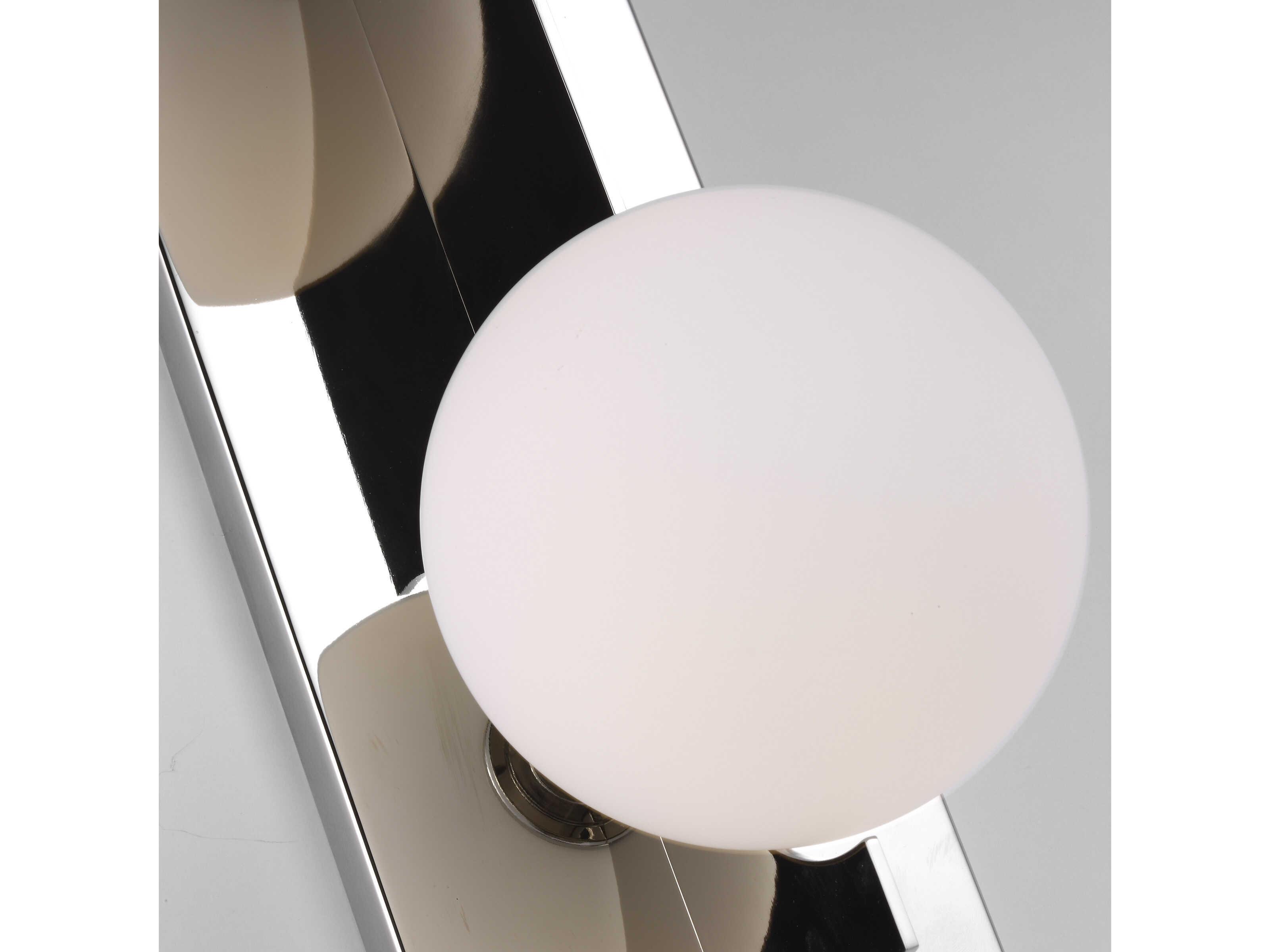 Visual Comfort Modern Orbel 3-Light Polished Nickel Vanity Light