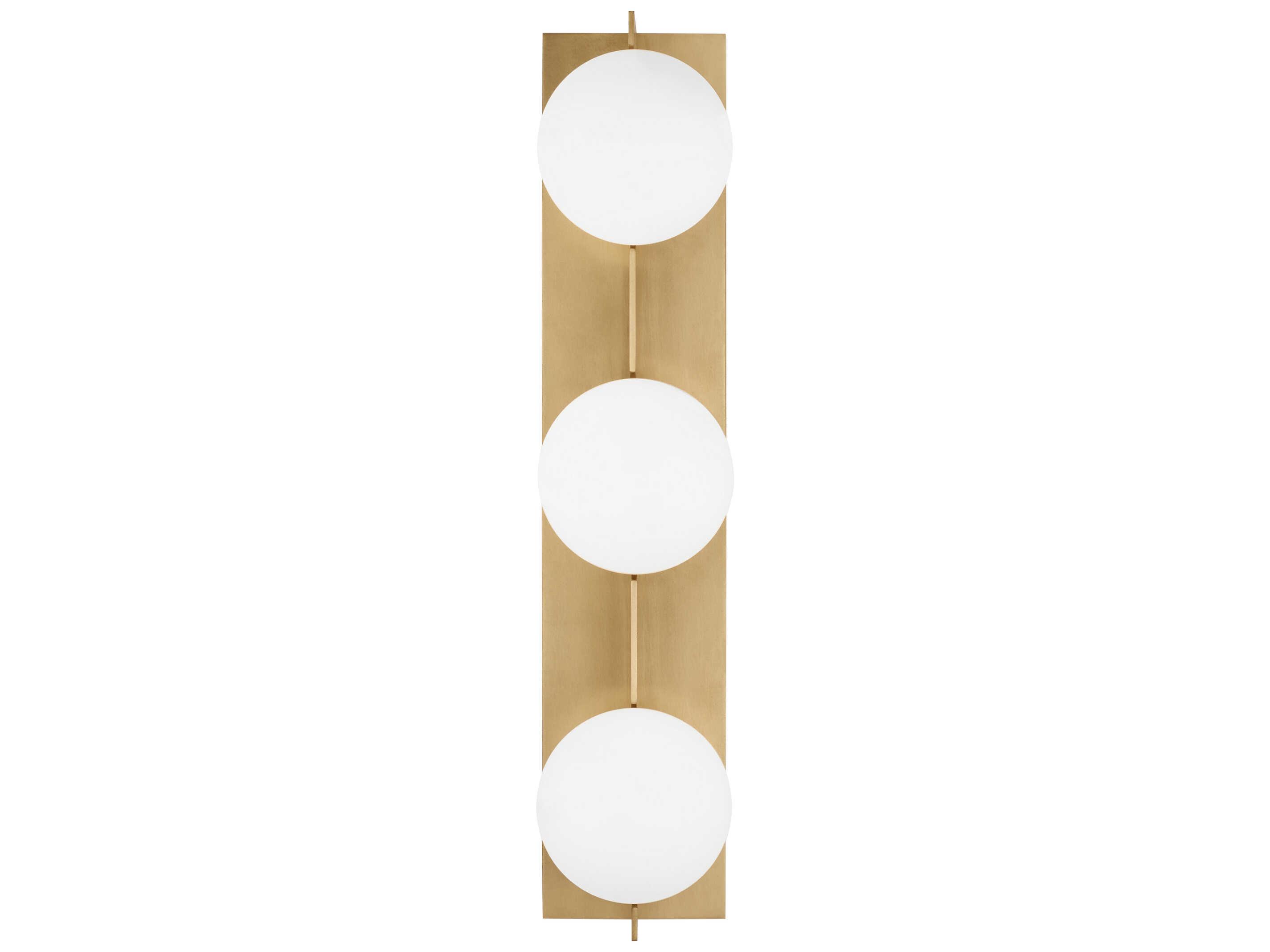 Visual Comfort Modern Orbel 3-Light Natural Brass Vanity Light