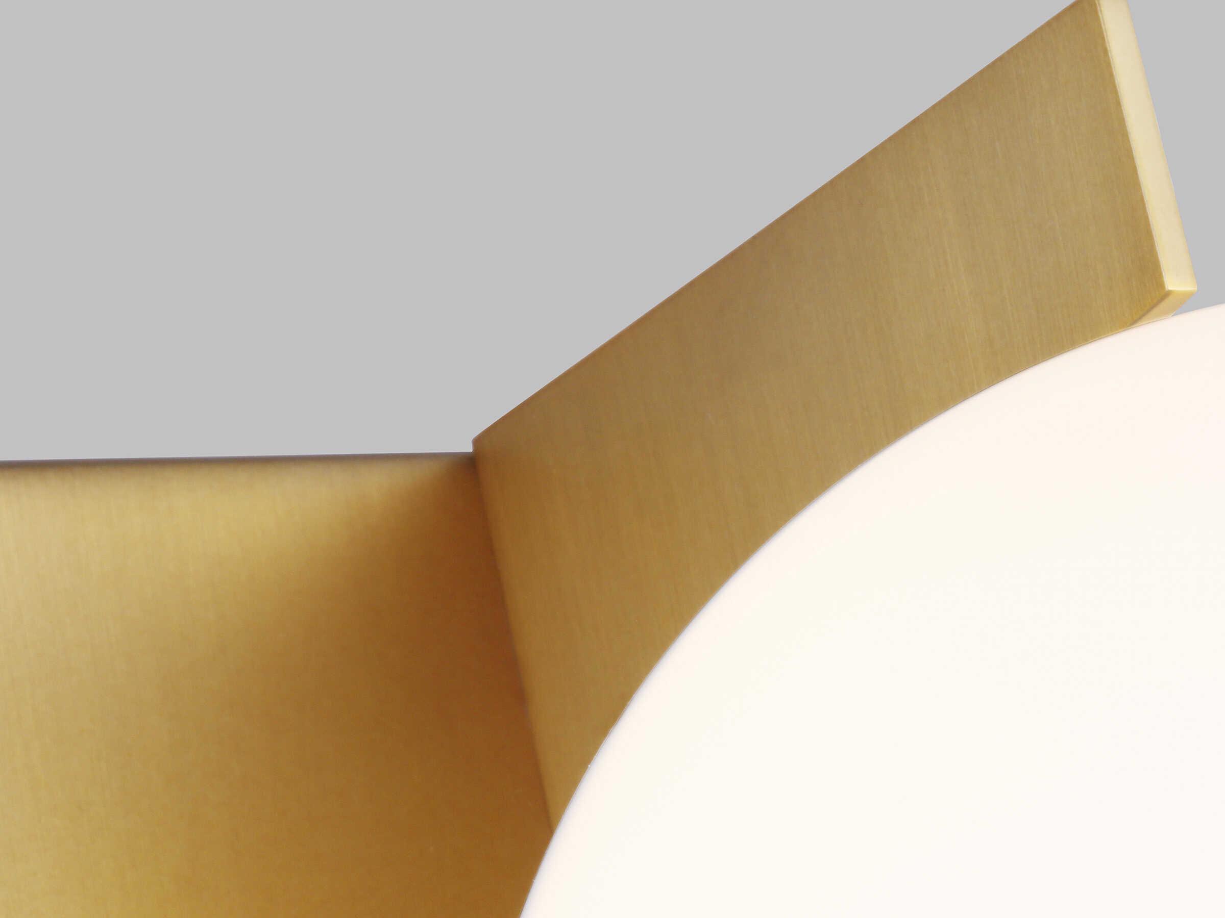 Visual Comfort Modern Orbel 3-Light Aged Brass Vanity Light