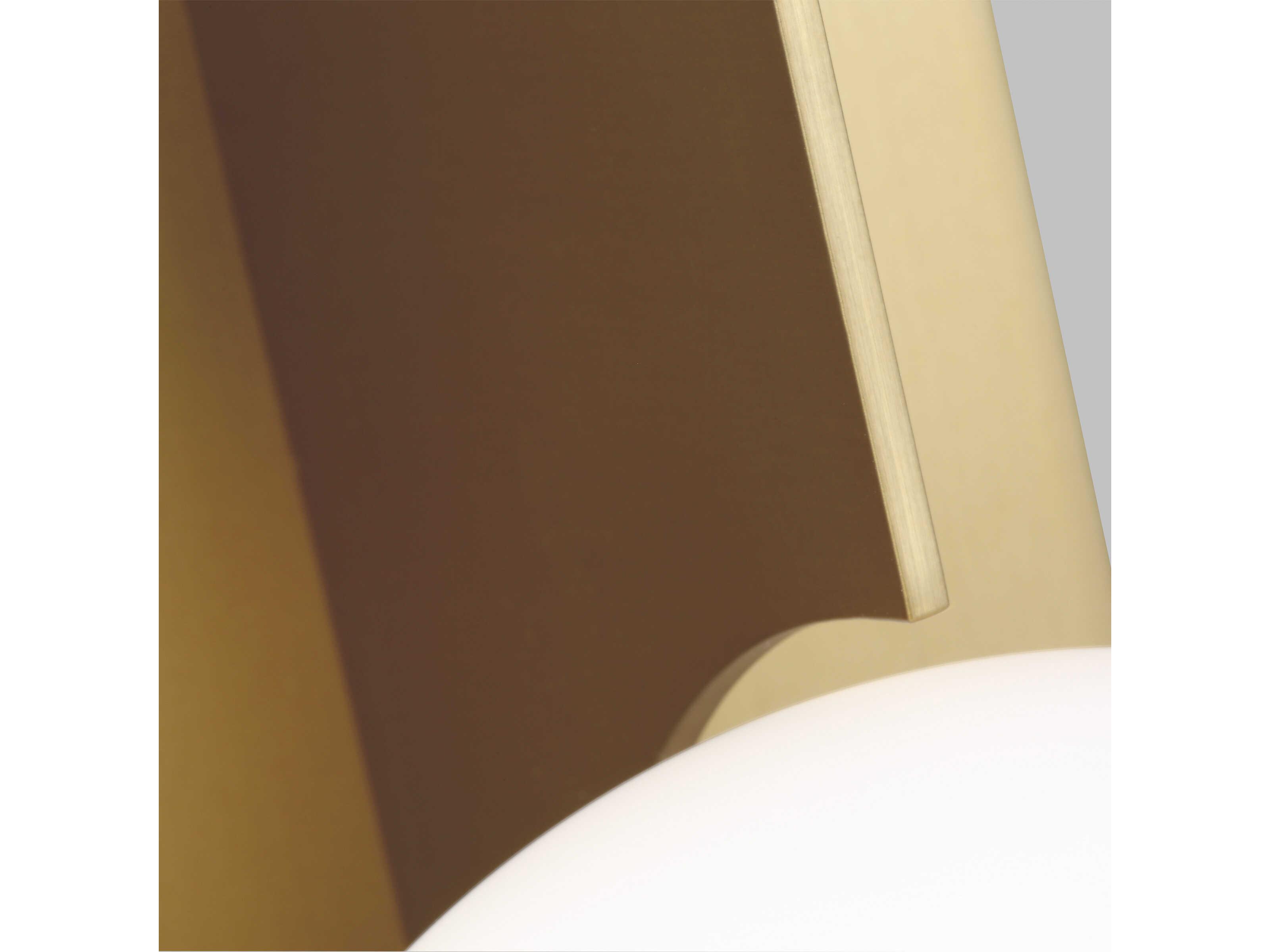 Visual Comfort Modern Orbel 3-Light Aged Brass Vanity Light