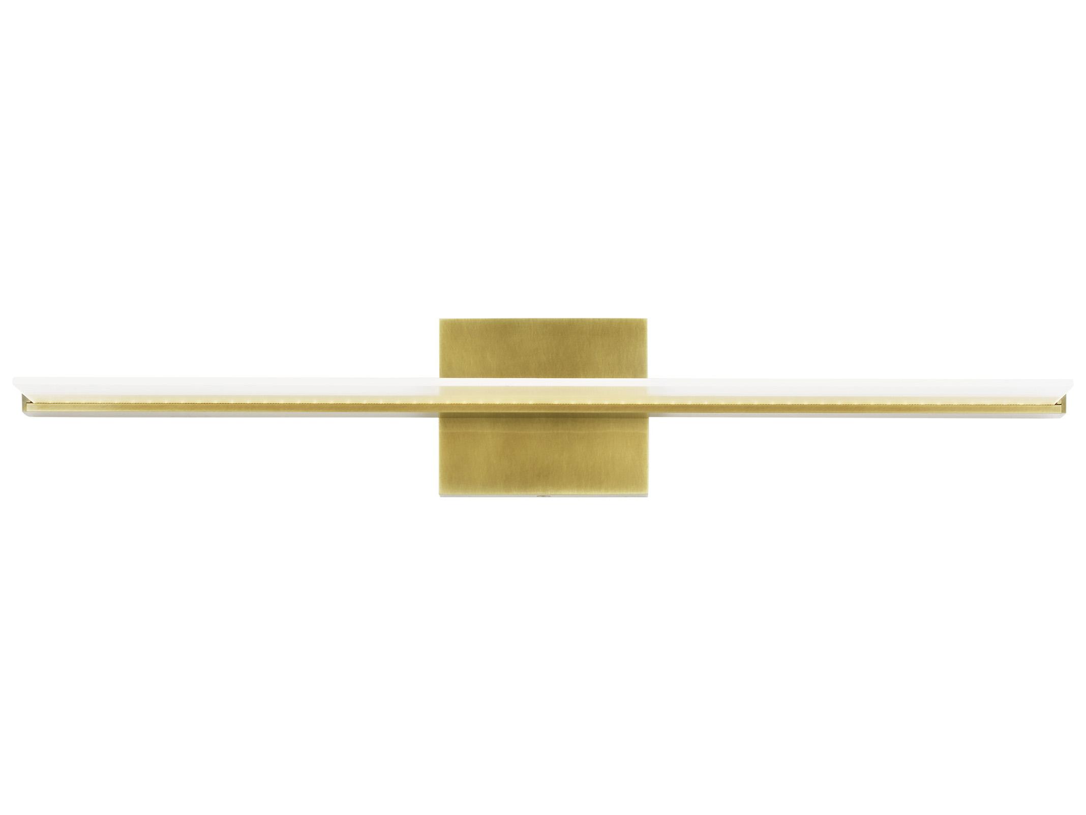 Visual Comfort Modern Span 1-Light Plated Brass Vanity Light