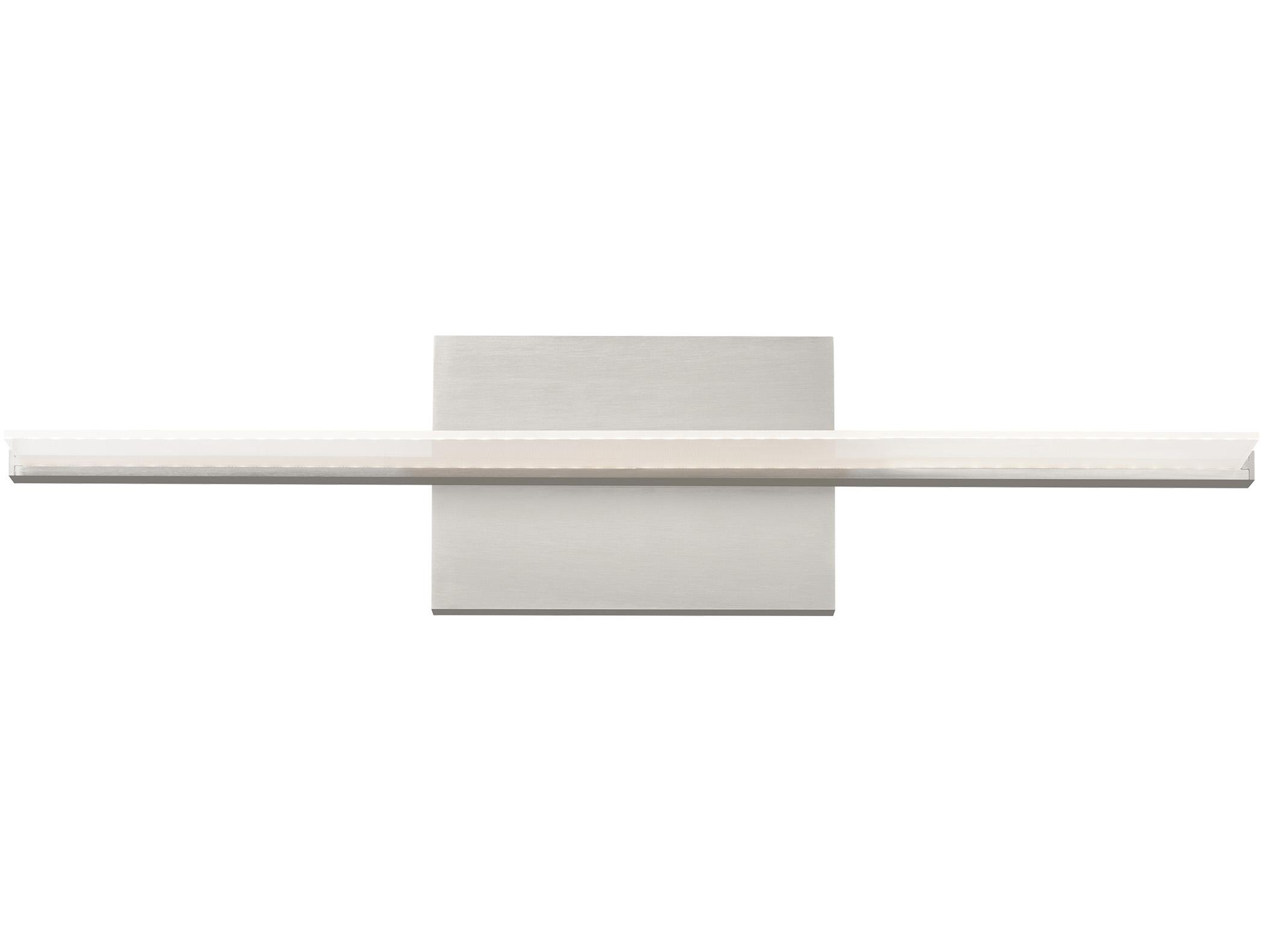 Visual Comfort Modern Span 1-Light Satin Nickel Vanity Light