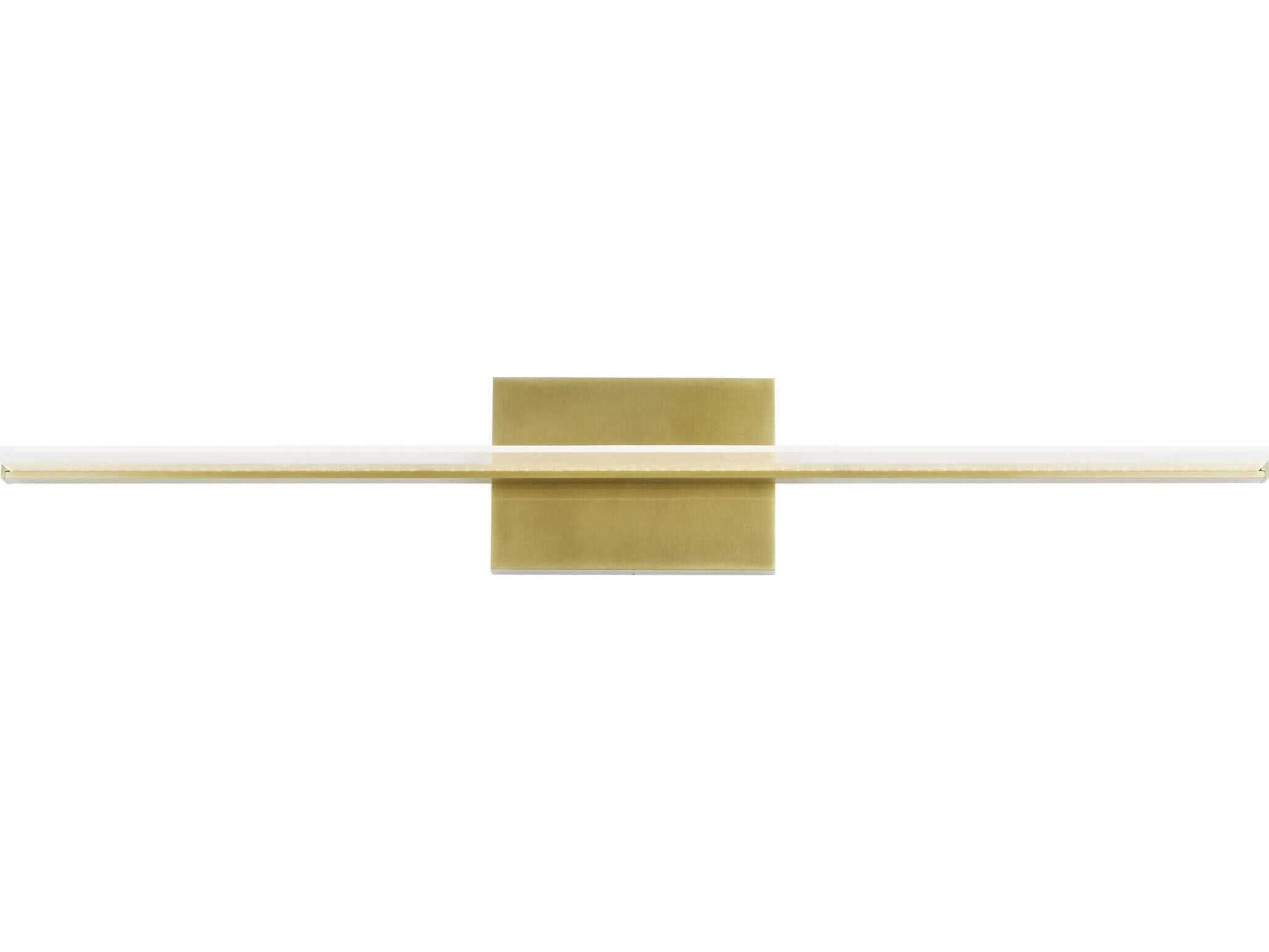Visual Comfort Modern Span 1-Light Plated Brass Vanity Light