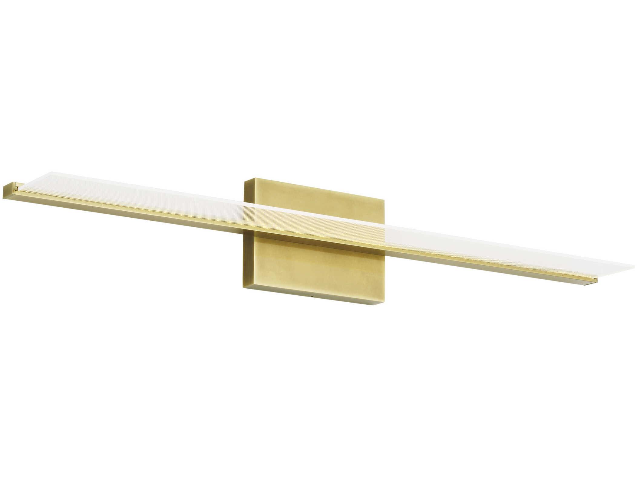 Visual Comfort Modern Span 1-Light Plated Brass Vanity Light