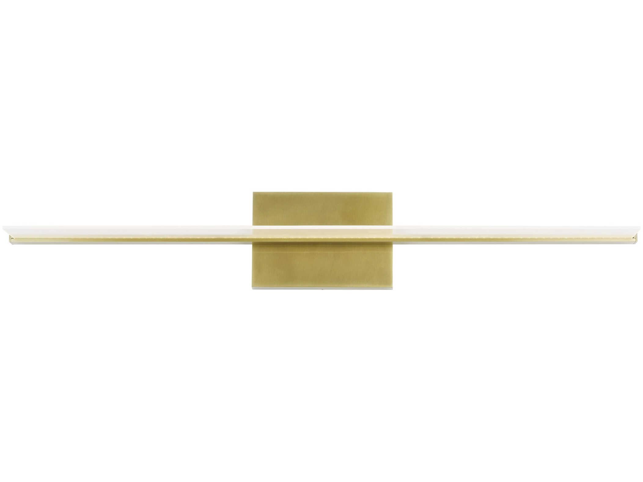 Visual Comfort Modern Span 1-Light Plated Brass Vanity Light
