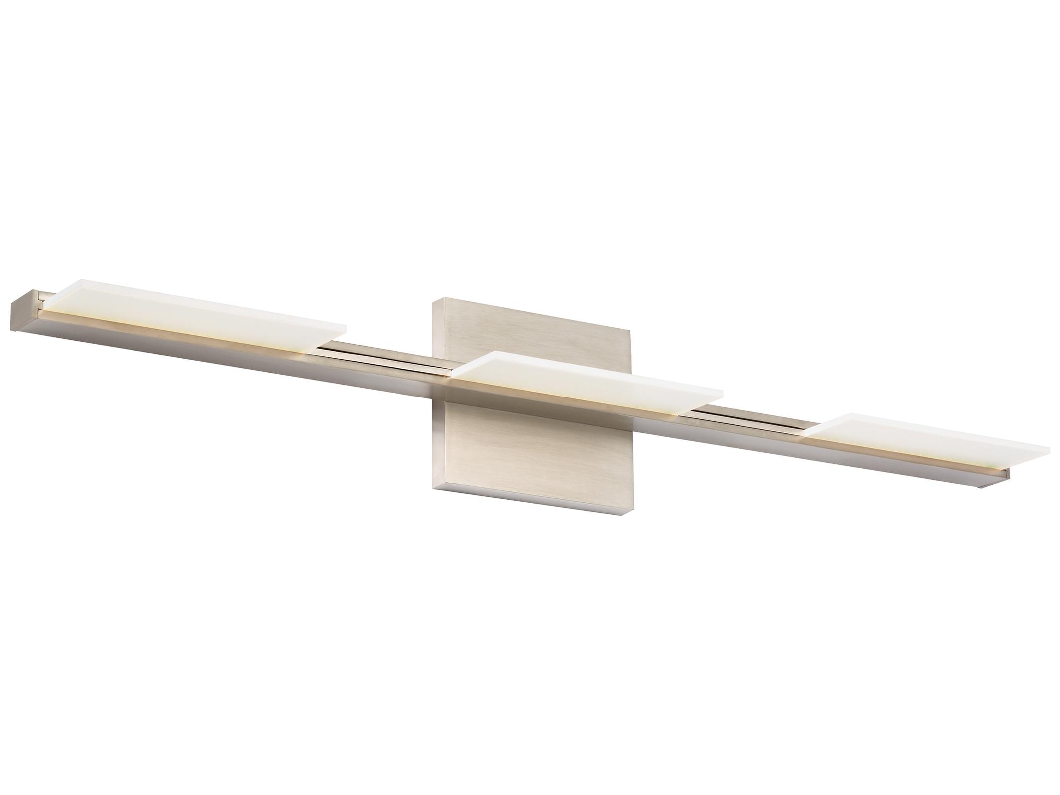 Visual Comfort Modern Tris 3-Light Satin Nickel Vanity Light