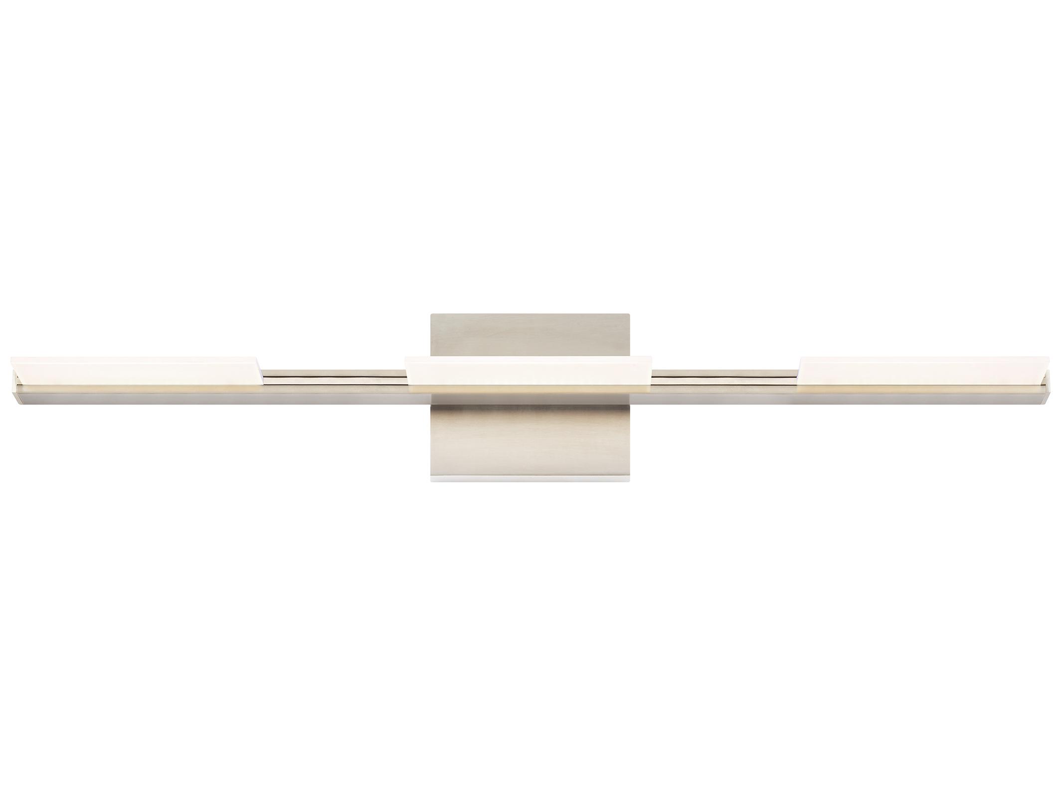 Visual Comfort Modern Tris 3-Light Satin Nickel Vanity Light