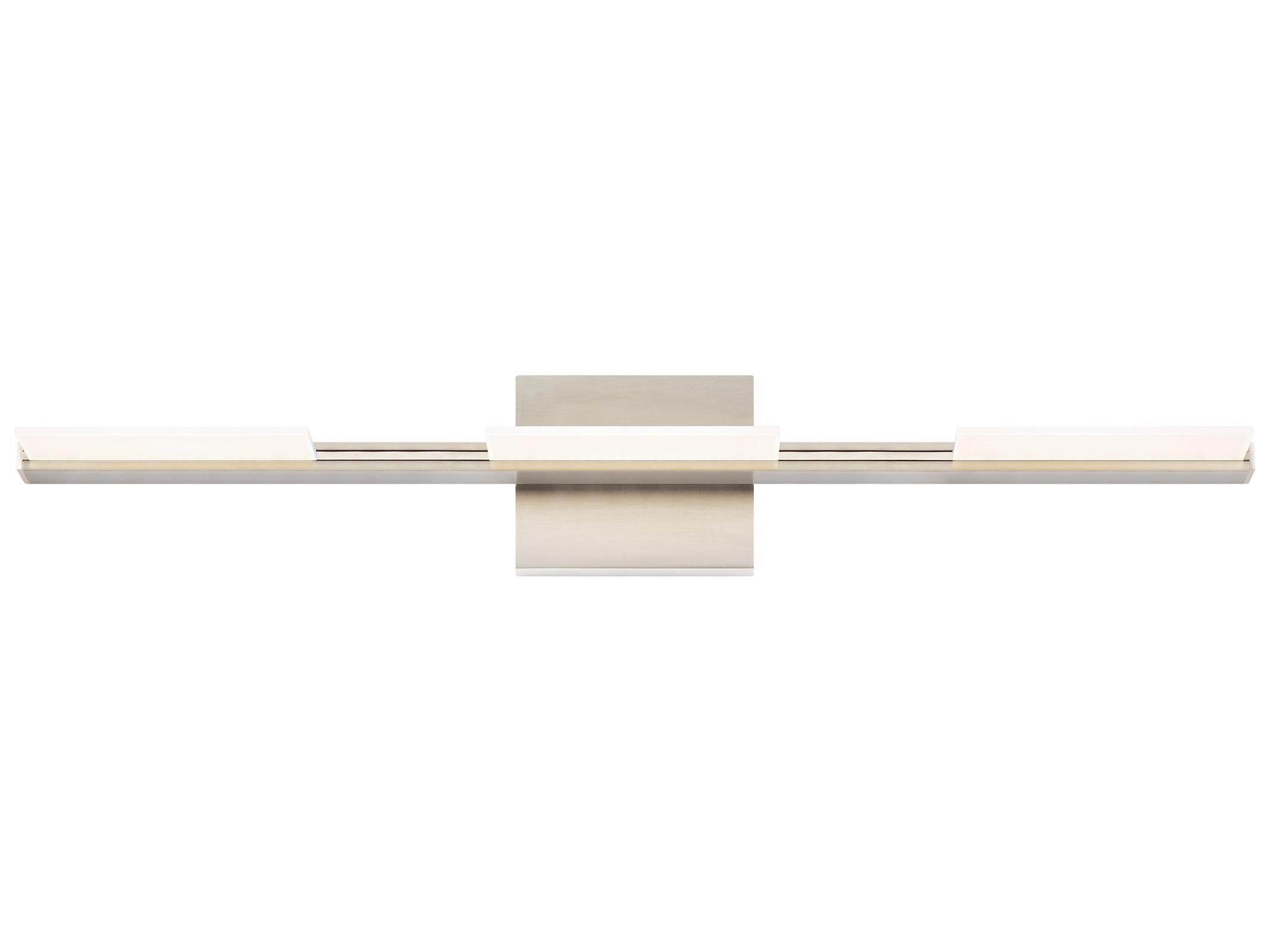 Visual Comfort Modern Tris 3-Light Satin Nickel Vanity Light