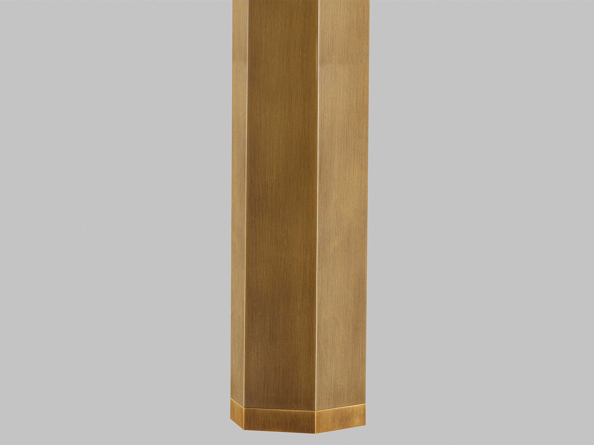 Visual Comfort Modern Blok 1-Light Aged Brass Cylinder Mini Pendant