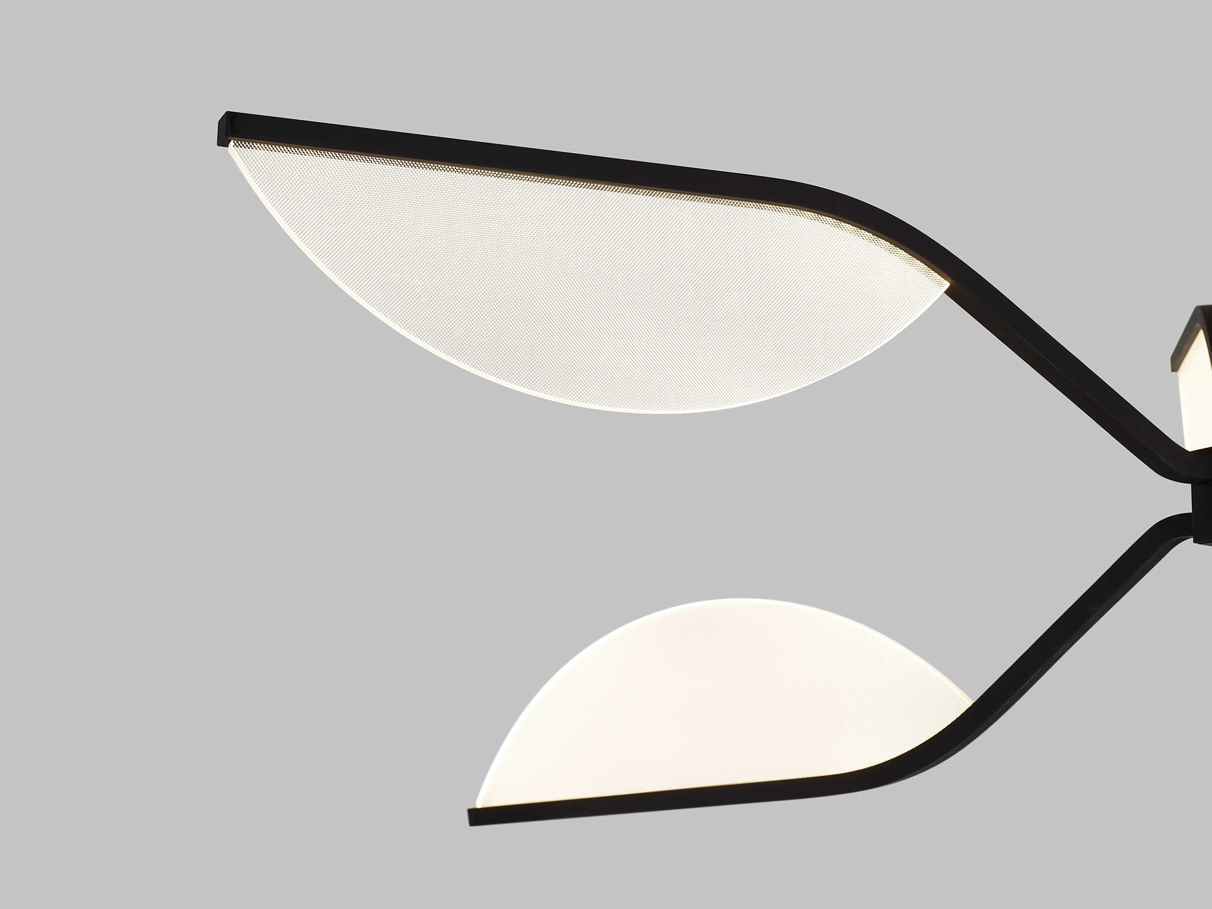 Visual Comfort Modern Belterra 1-Light Matte Black Chandelier