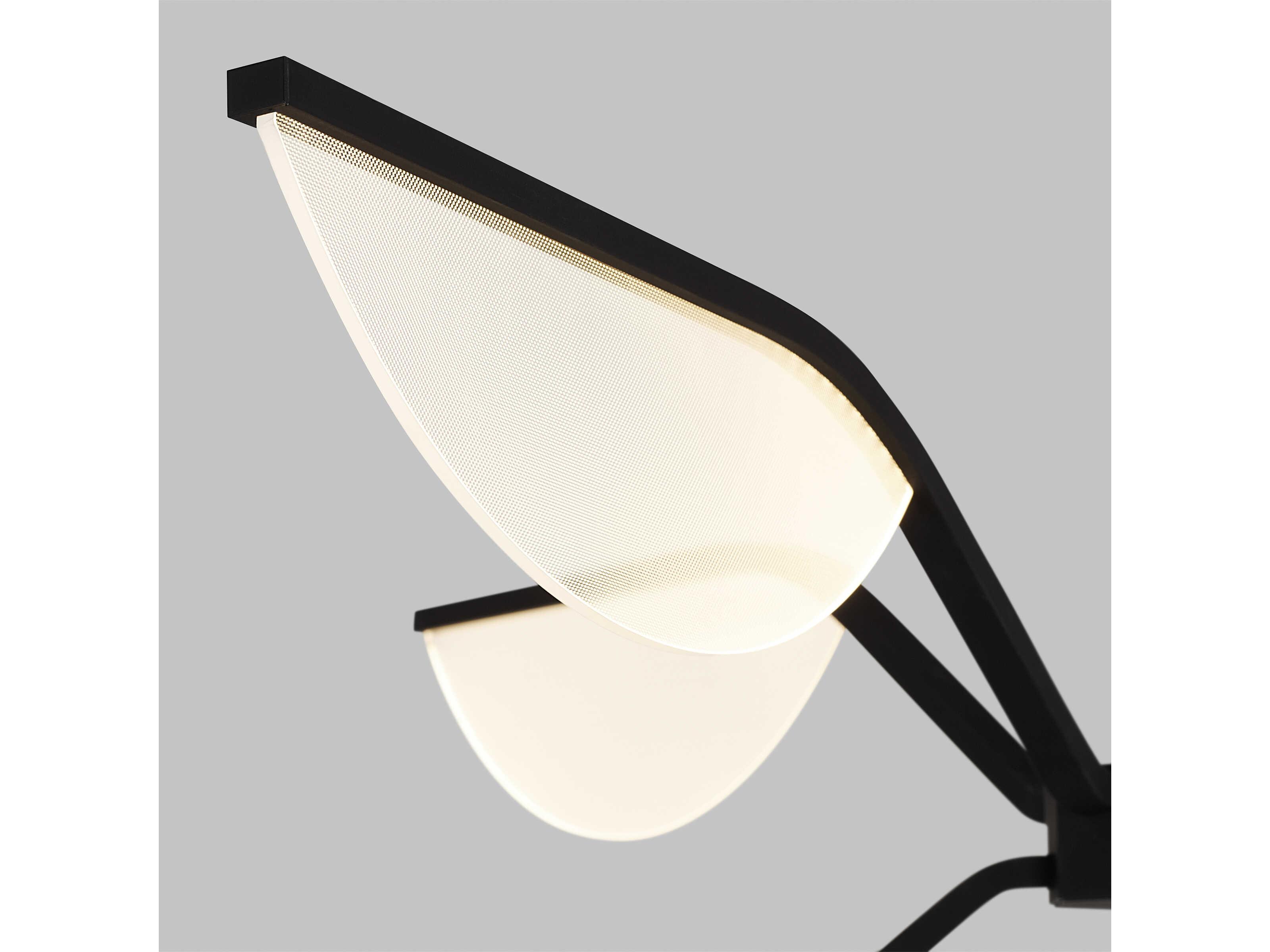 Visual Comfort Modern Belterra 1-Light Matte Black Chandelier