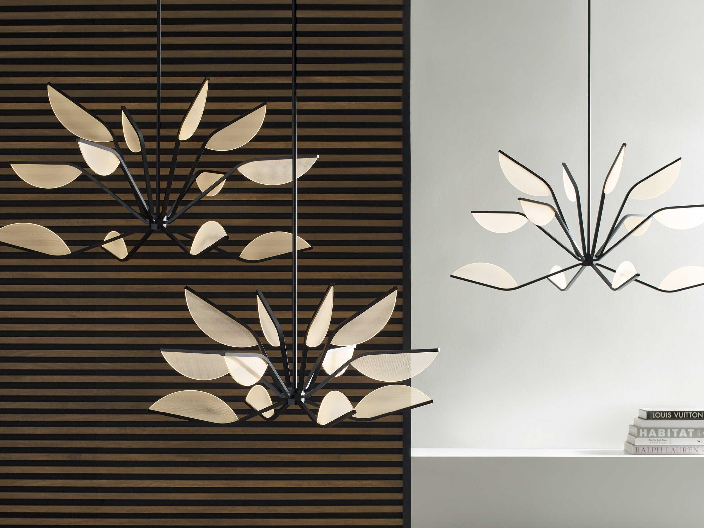 Visual Comfort Modern Belterra 1-Light Matte Black Chandelier