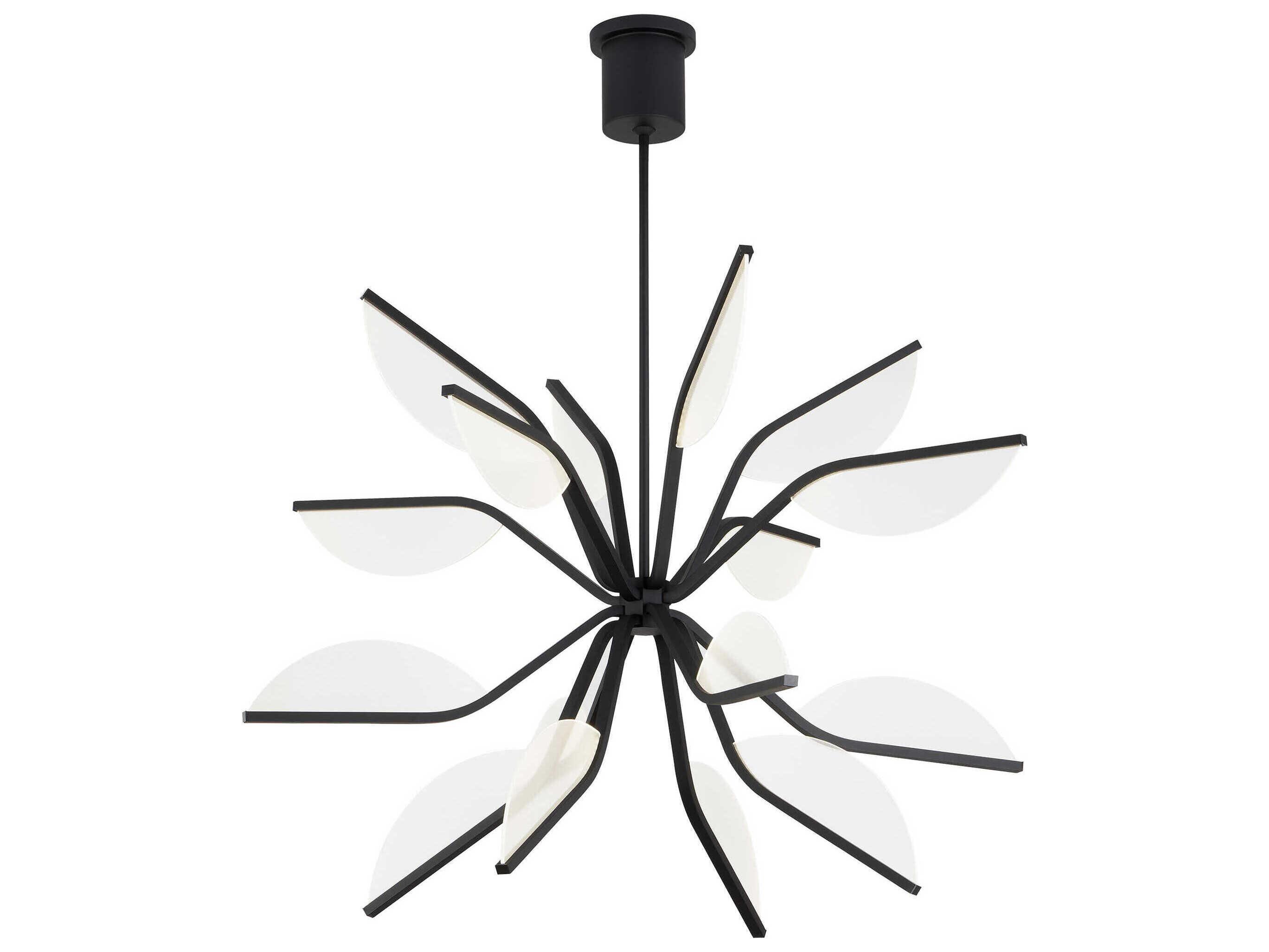 Visual Comfort Modern Belterra 1-Light Matte Black Chandelier