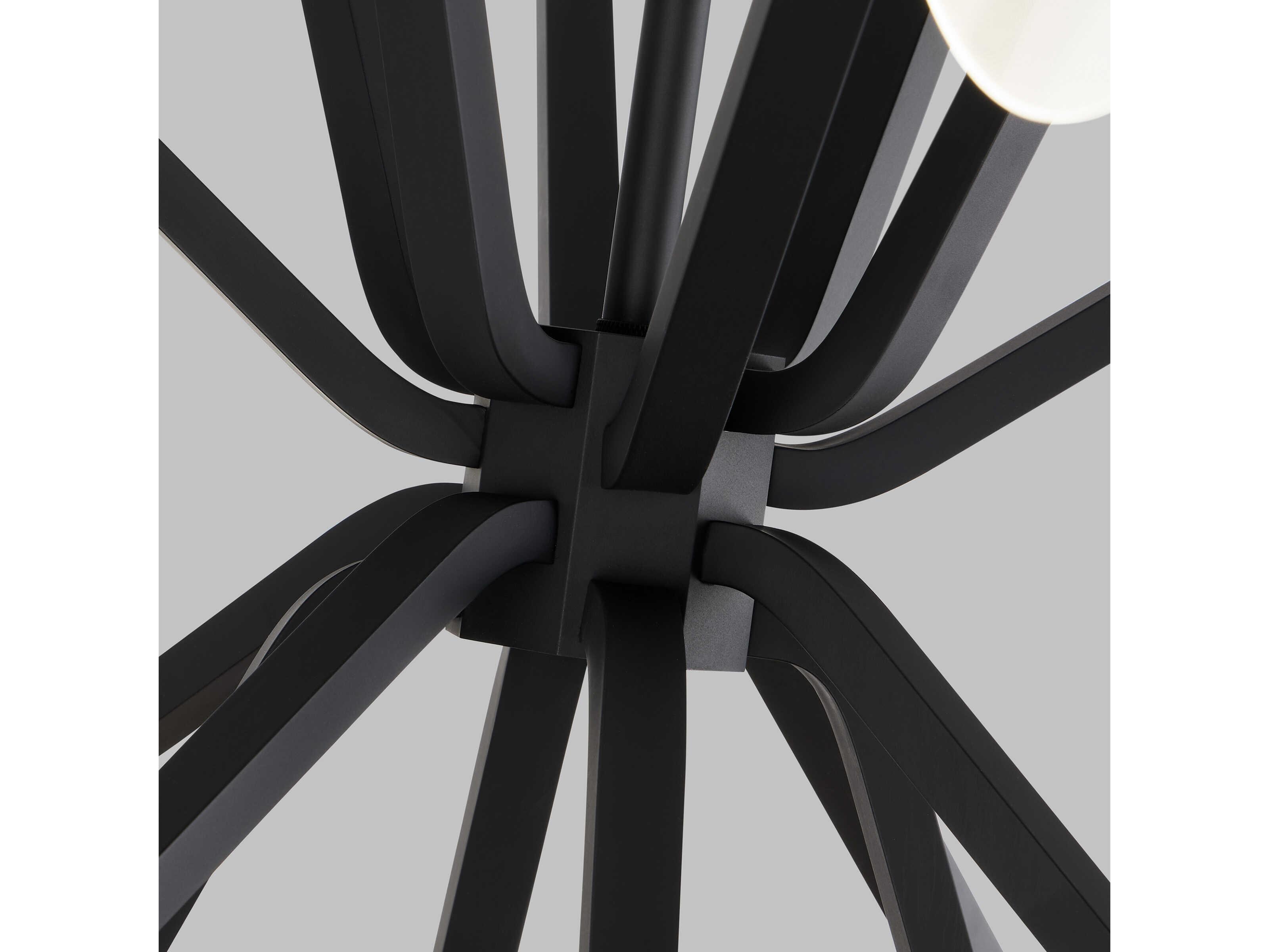 Visual Comfort Modern Belterra 1-Light Matte Black Chandelier