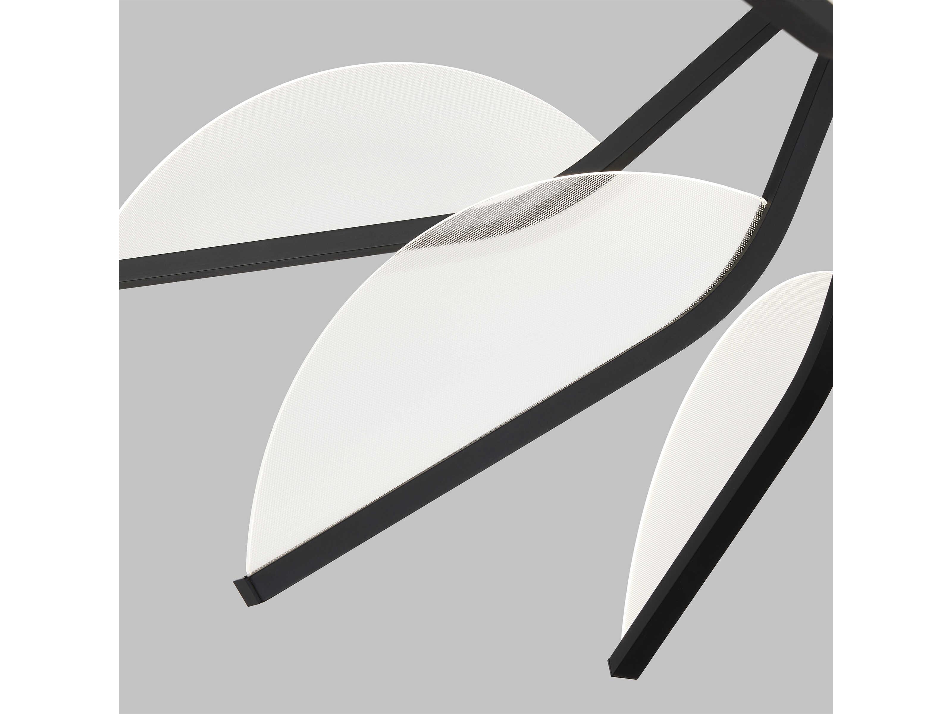 Visual Comfort Modern Belterra 1-Light Matte Black Chandelier