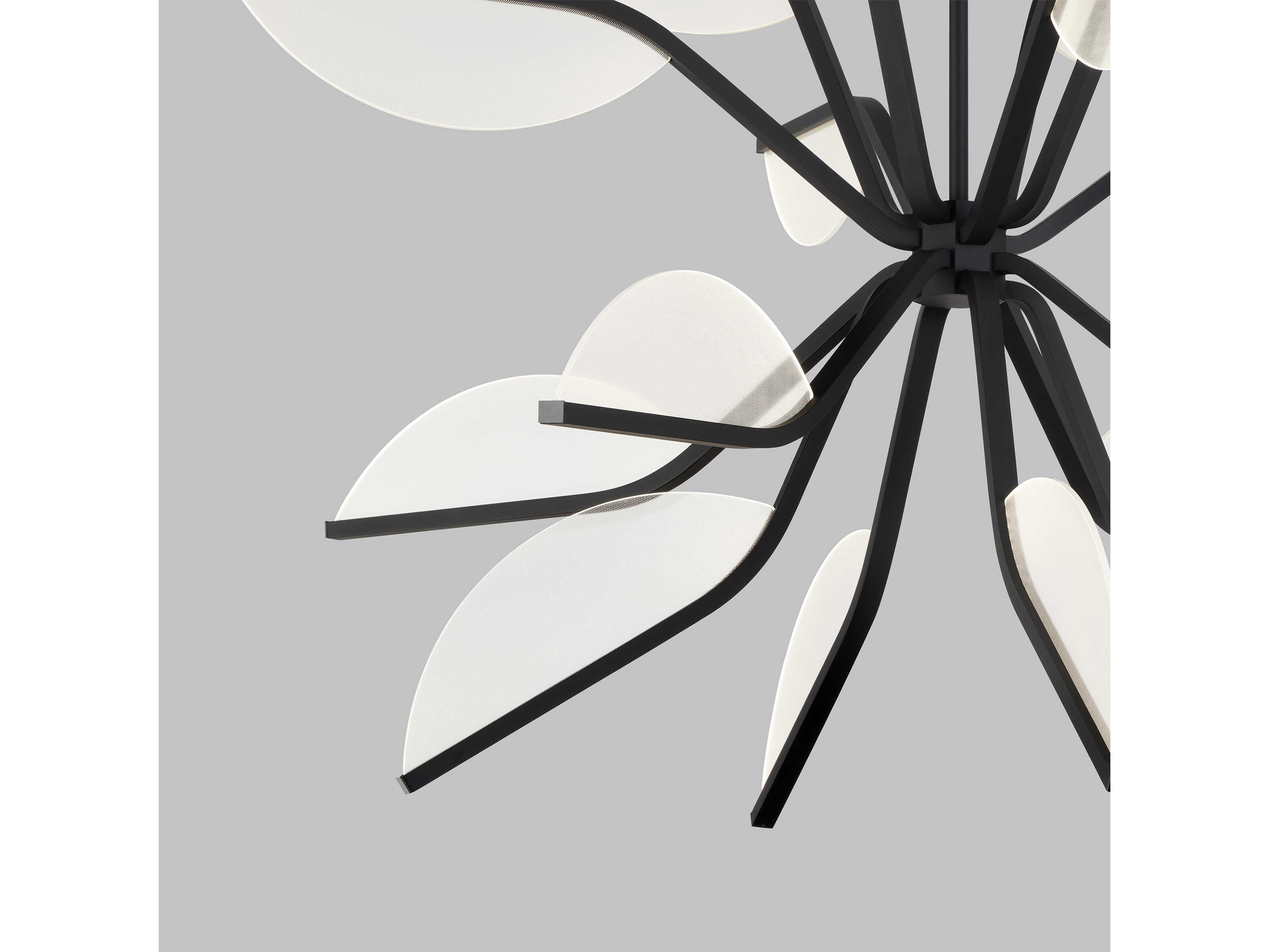 Visual Comfort Modern Belterra 1-Light Matte Black Chandelier