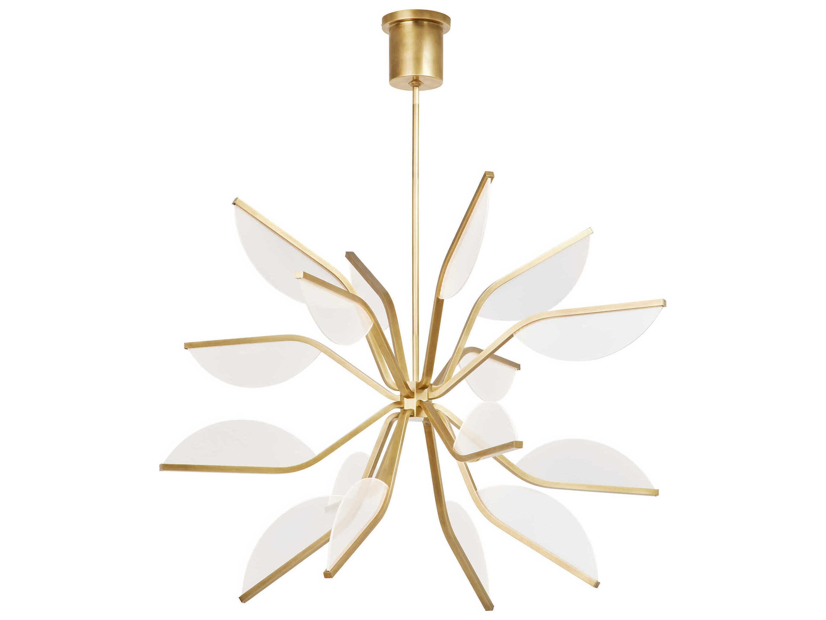 Visual Comfort Modern Belterra 1-Light Natural Brass Chandelier