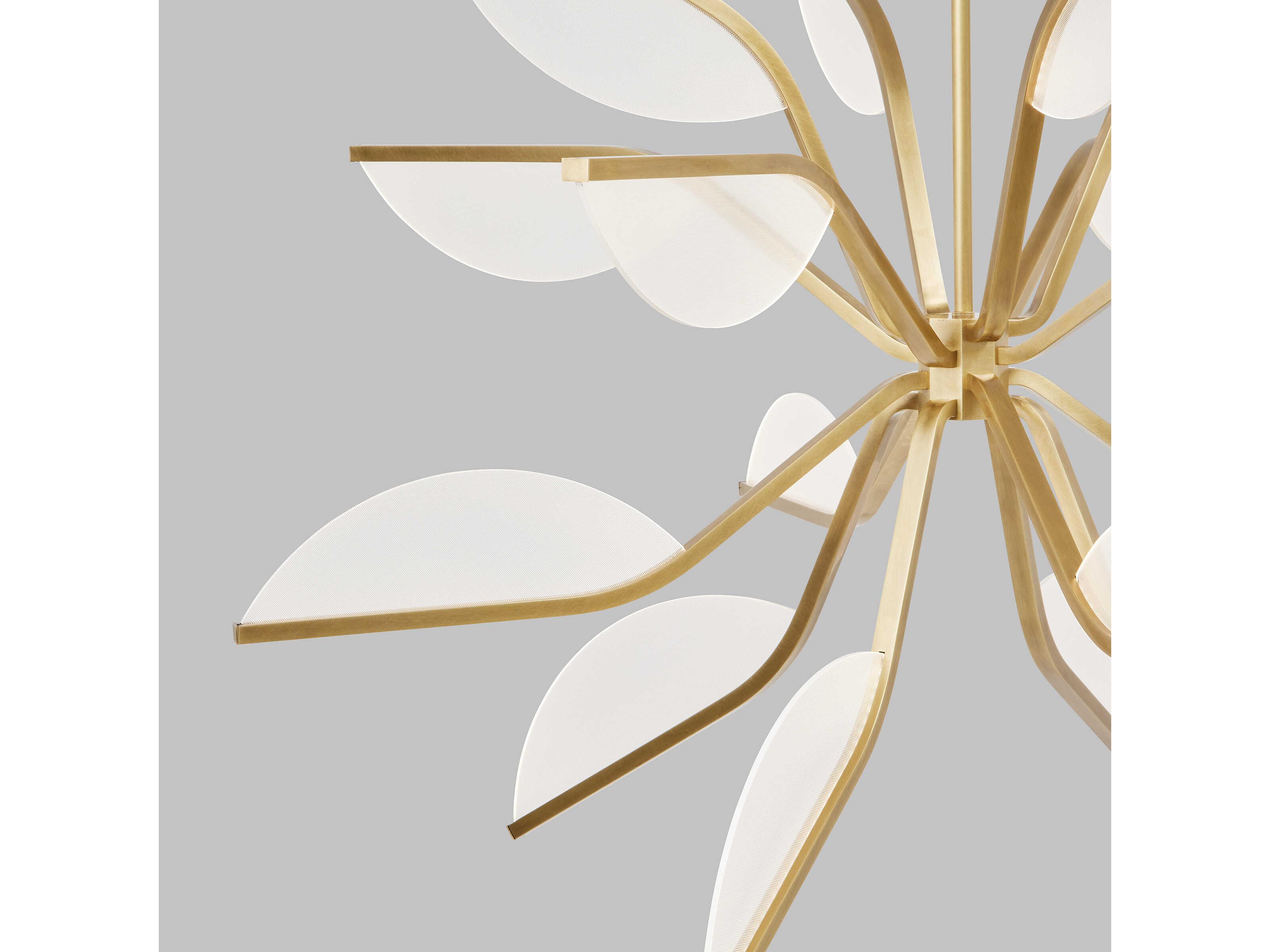 Visual Comfort Modern Belterra 1-Light Natural Brass Chandelier