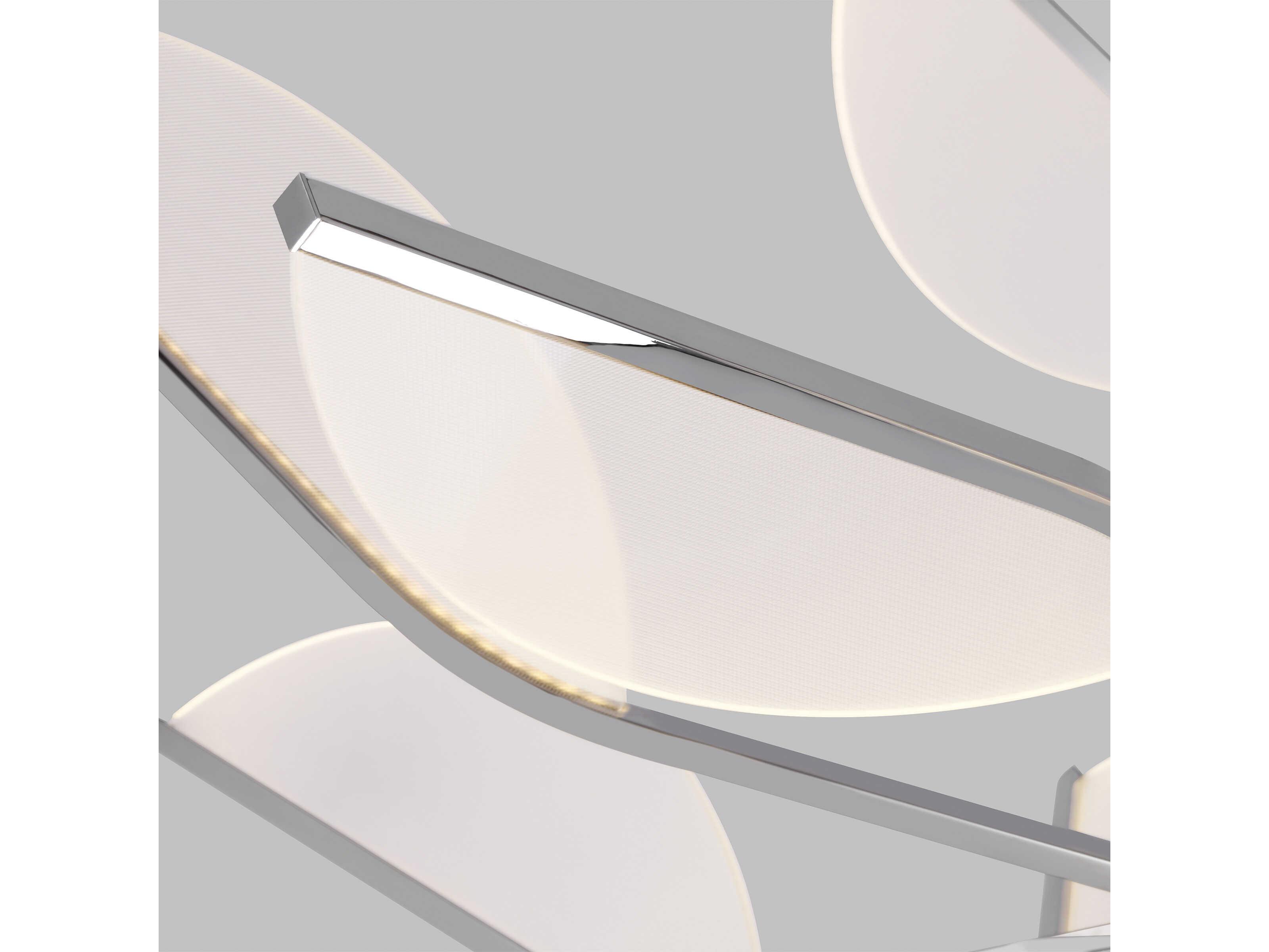 Visual Comfort Modern Belterra 1-Light Polished Nickel Chandelier