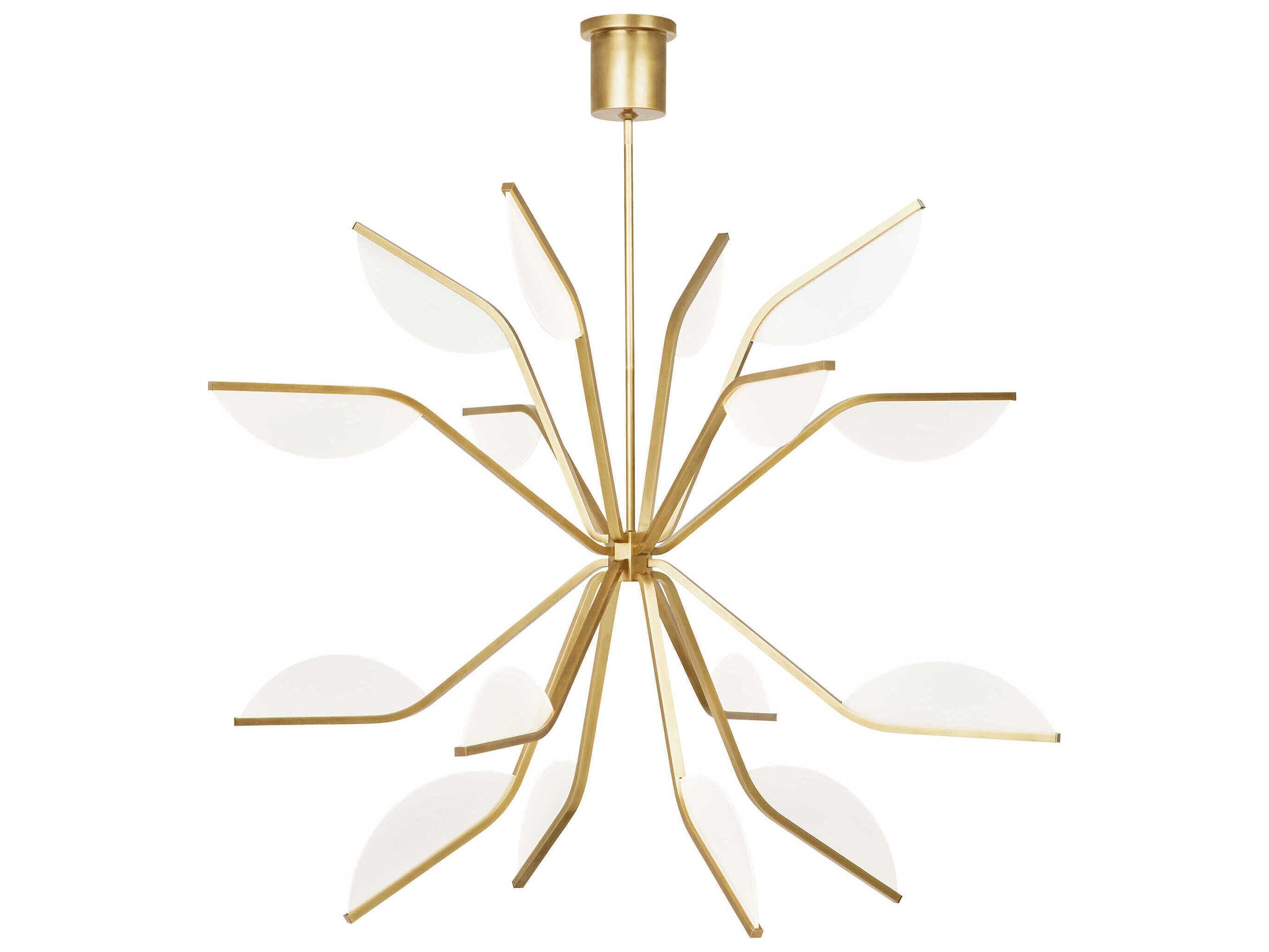 Visual Comfort Modern Belterra 16-Light Natural Brass Chandelier