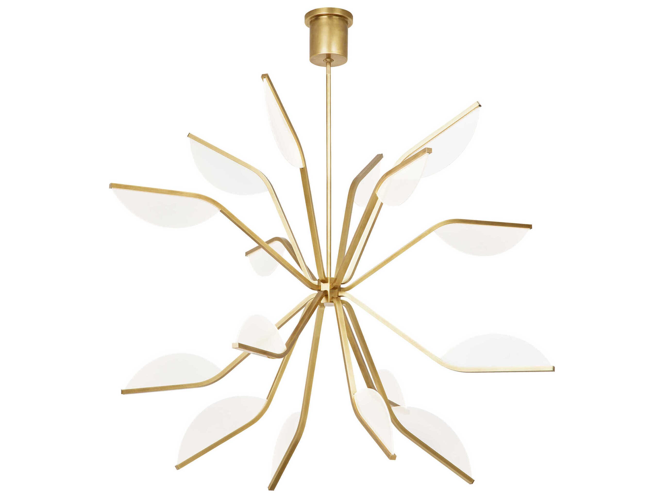 Visual Comfort Modern Belterra 16-Light Natural Brass Chandelier
