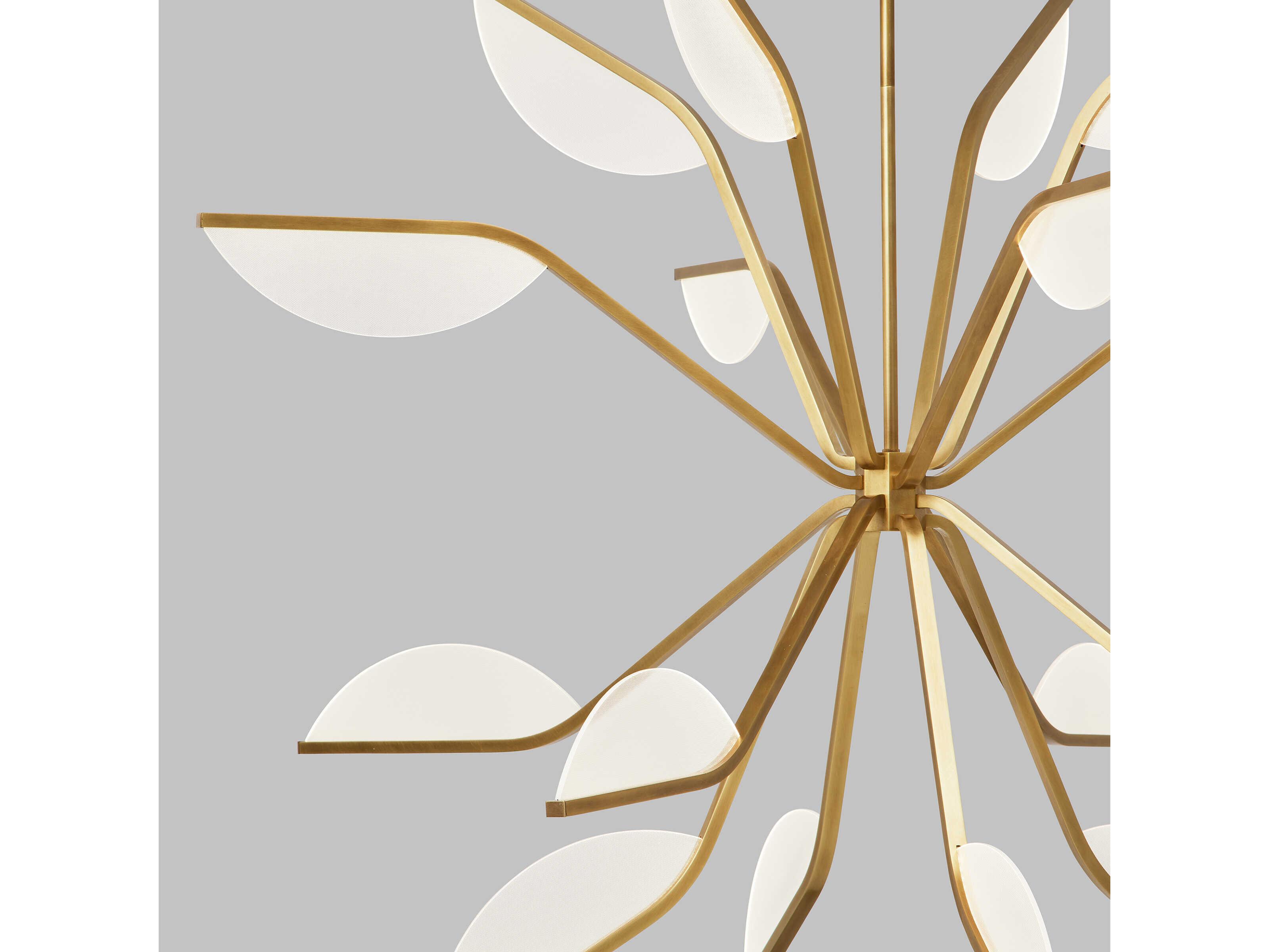 Visual Comfort Modern Belterra 16-Light Natural Brass Chandelier