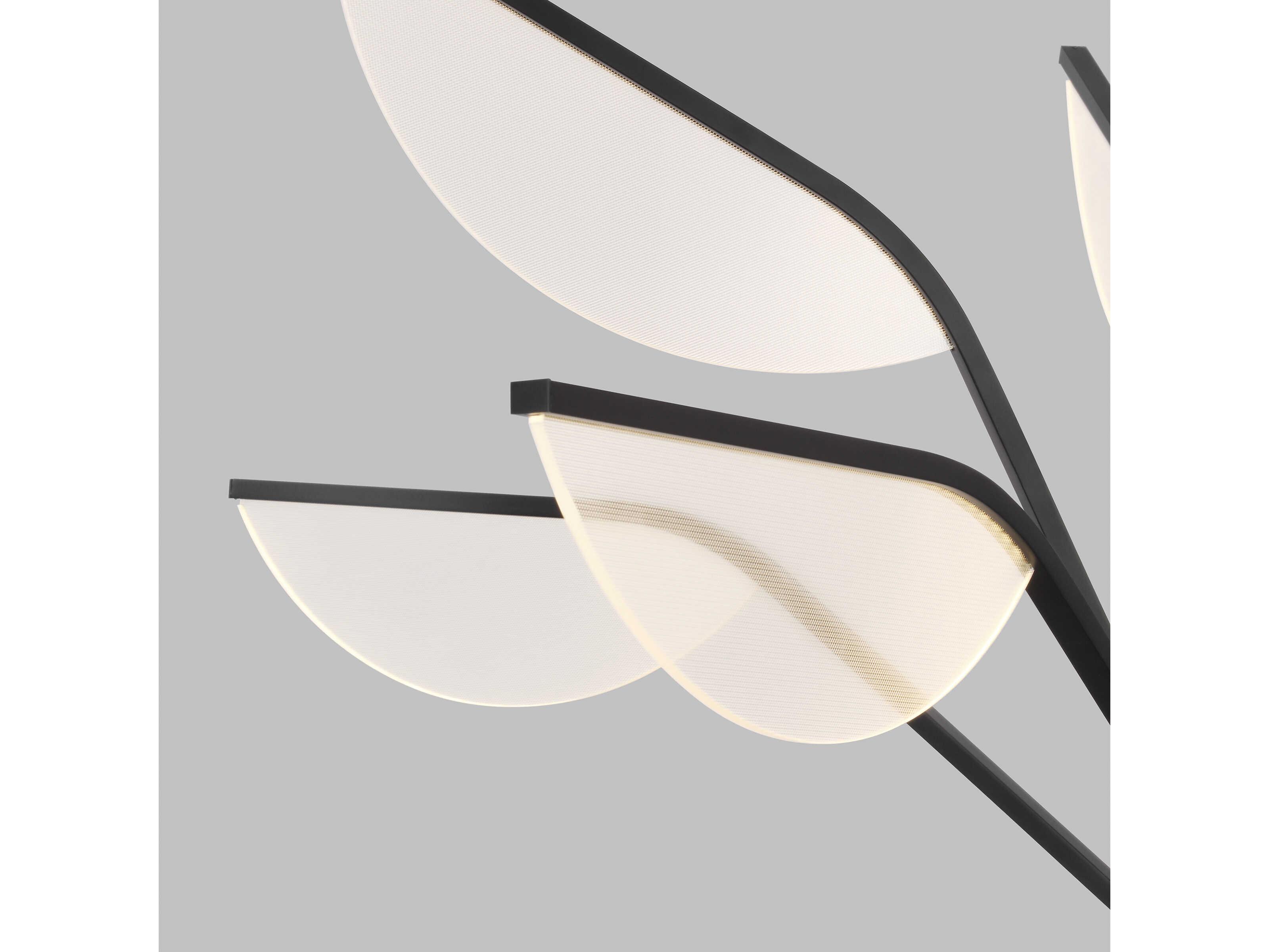 Visual Comfort Modern Belterra 1-Light Matte Black Chandelier