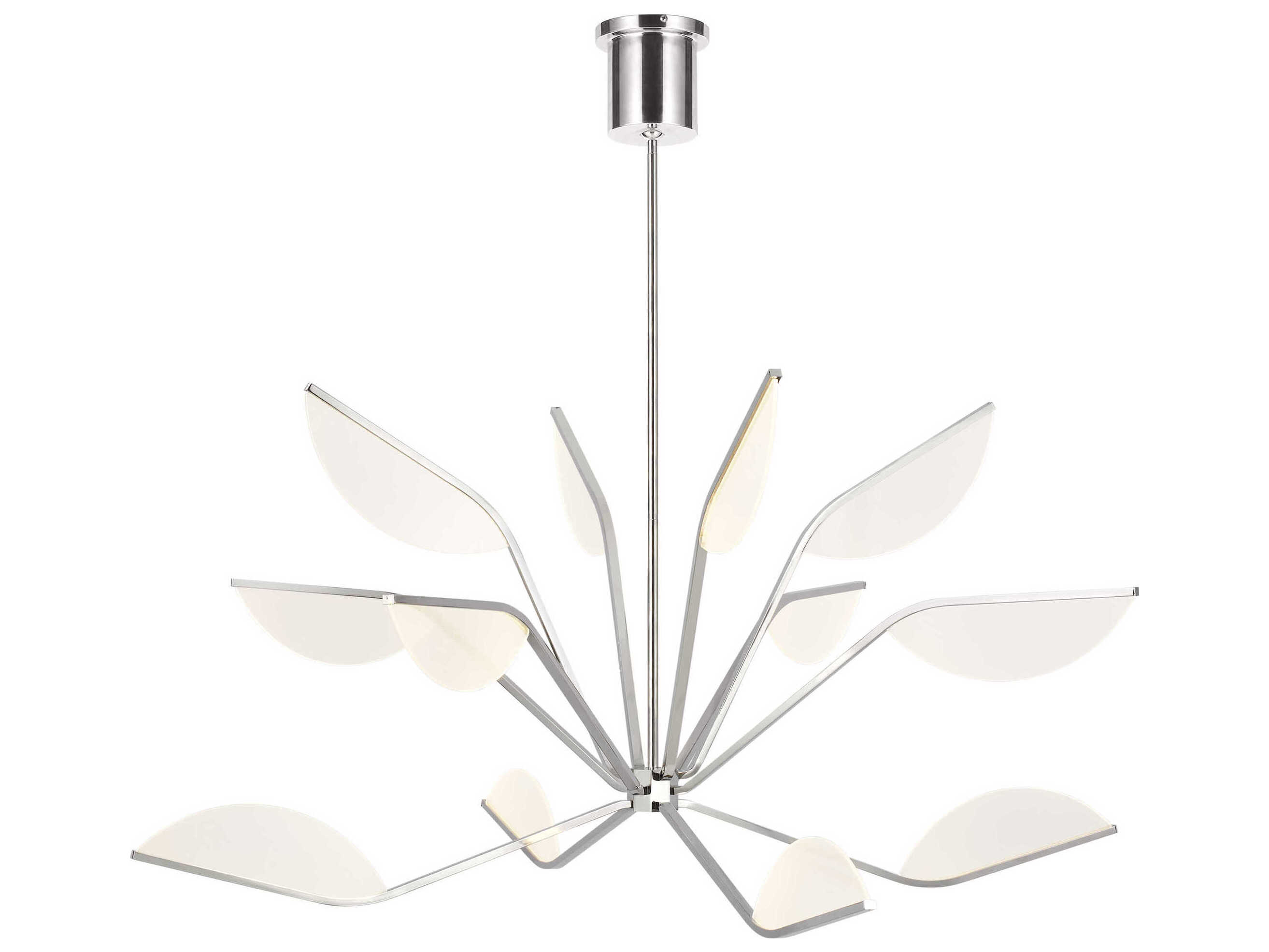 Visual Comfort Modern Belterra 1-Light Polished Nickel Chandelier