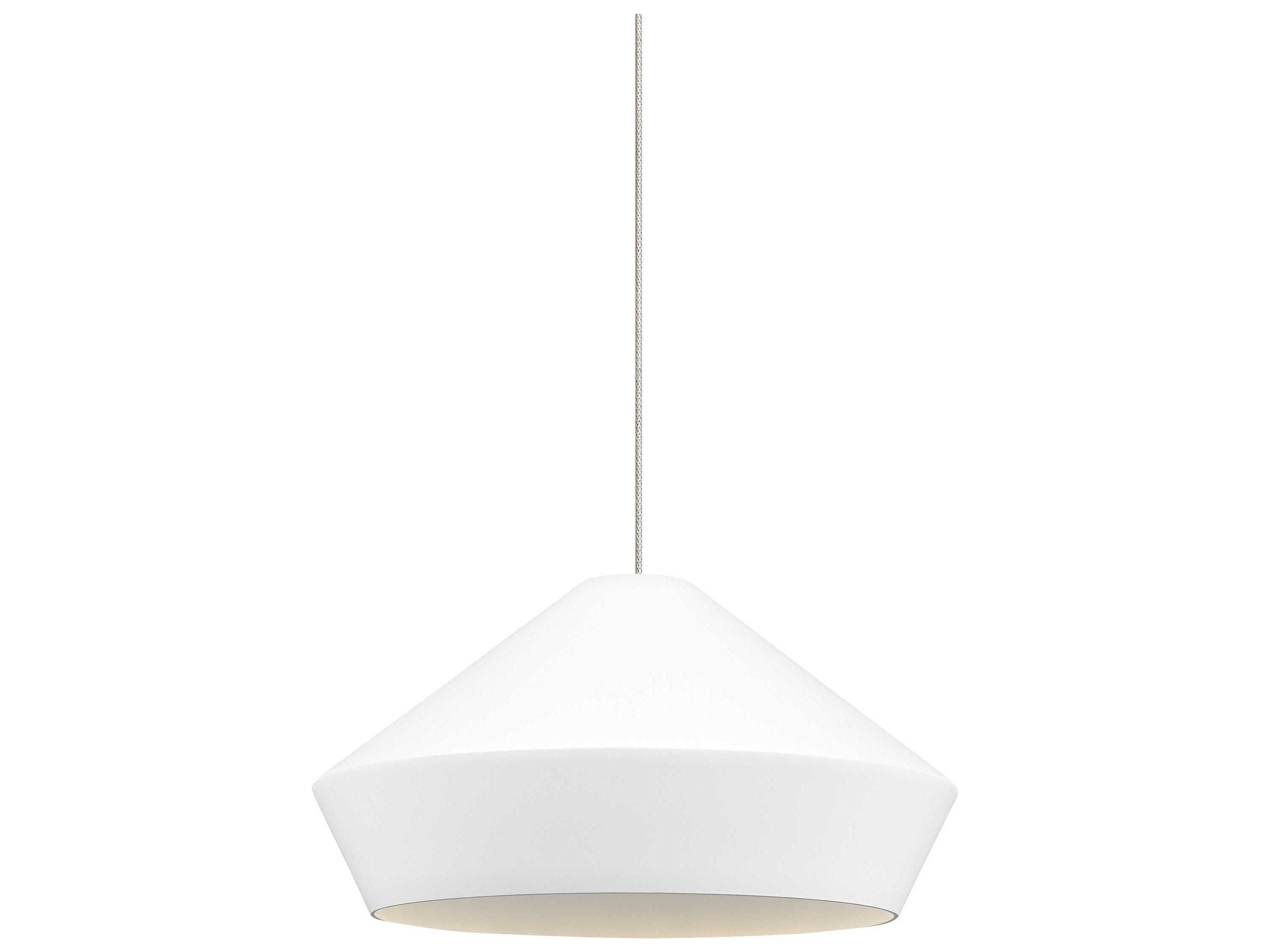 Visual Comfort Modern Brummel 1-Light Antique Bronze White Mini Pendant