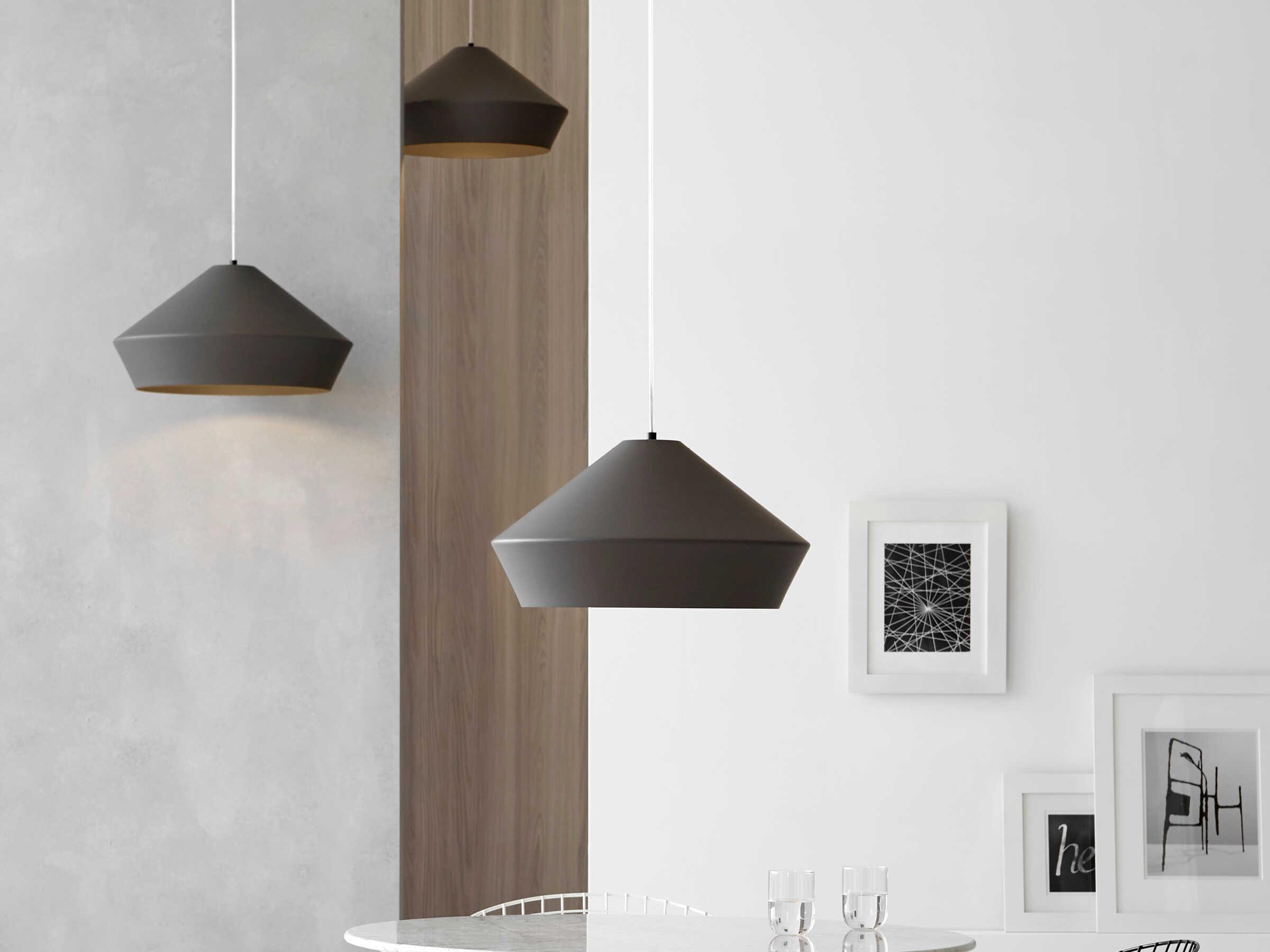 Visual Comfort Modern Brummel 1-Light Satin Nickel Gray Mini Pendant