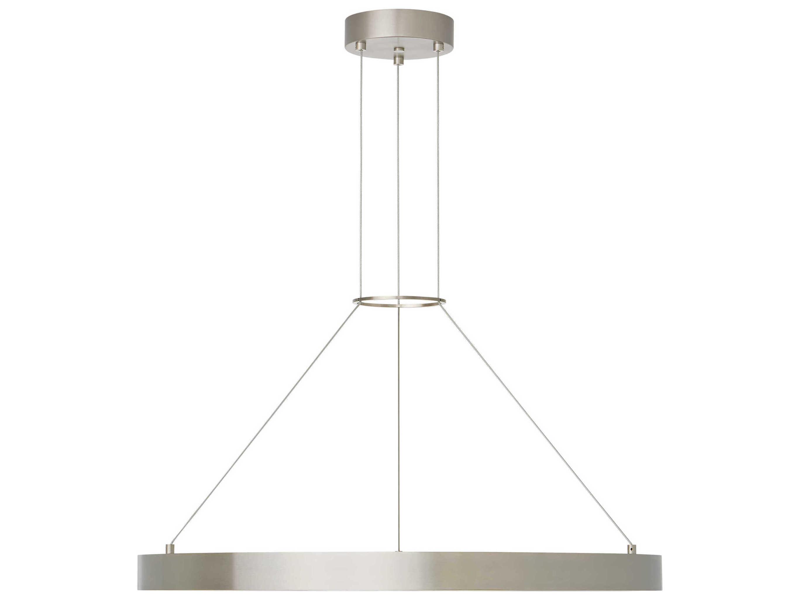 Visual Comfort Modern Bodiam 1-Light Satin Nickel Round Pendant